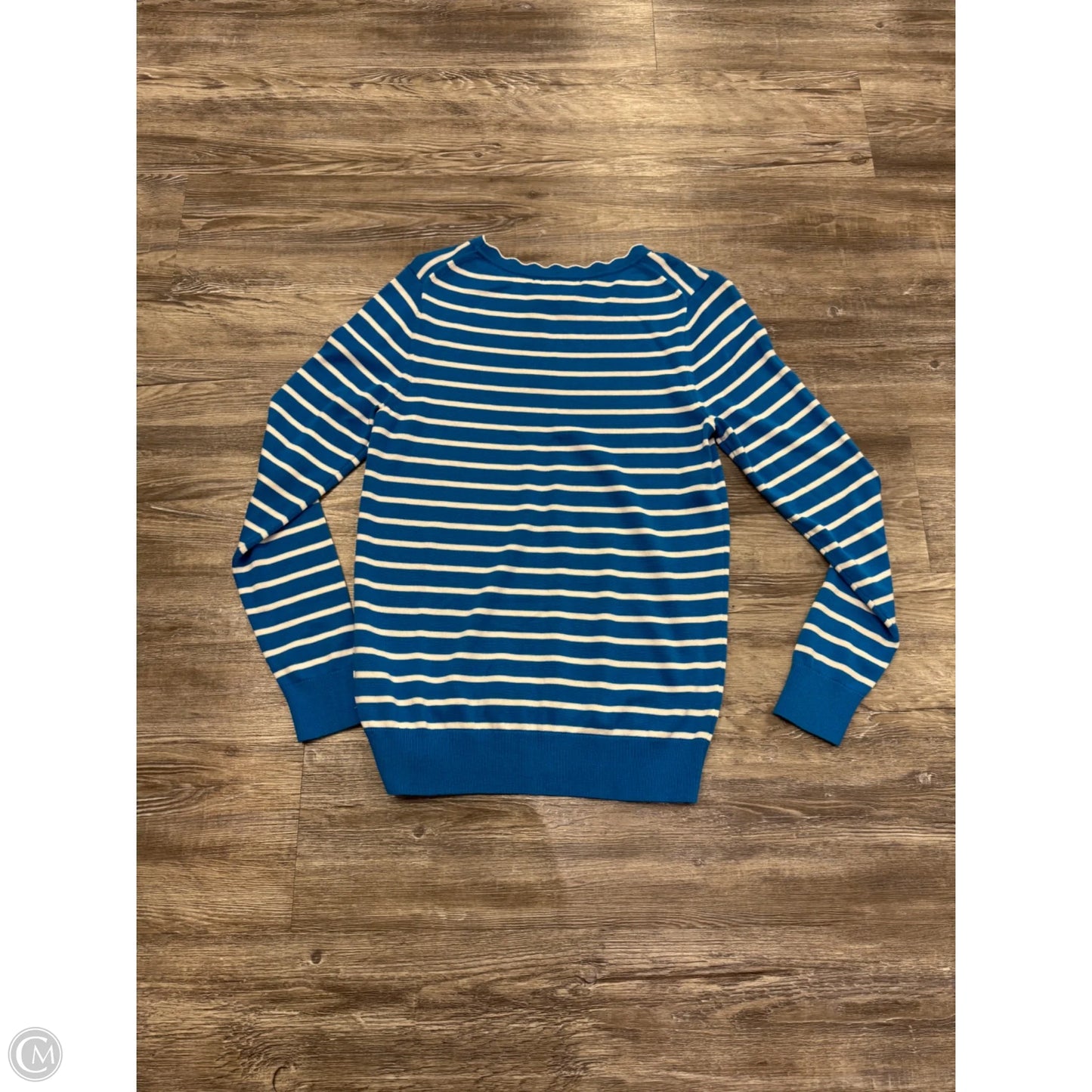 Sweater By Banana Republic In Blue & White, Size: S