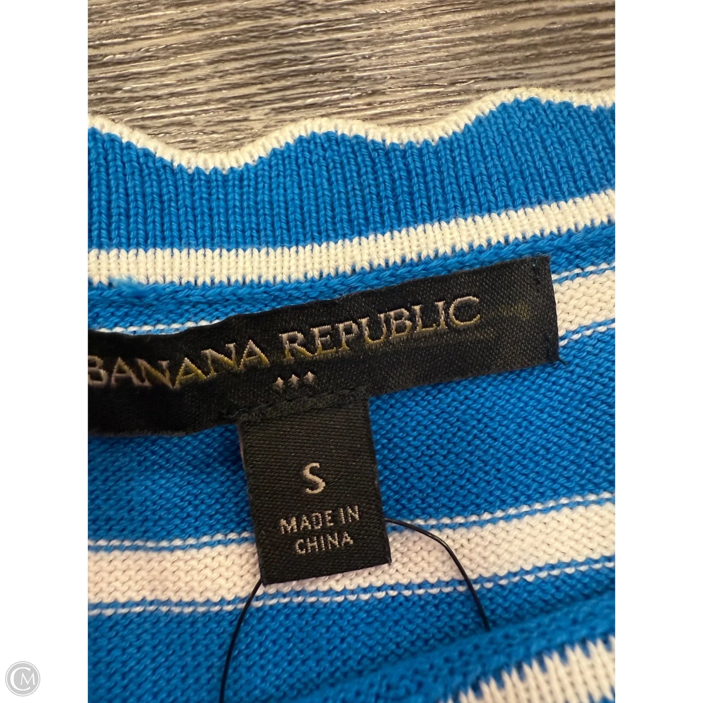 Sweater By Banana Republic In Blue & White, Size: S