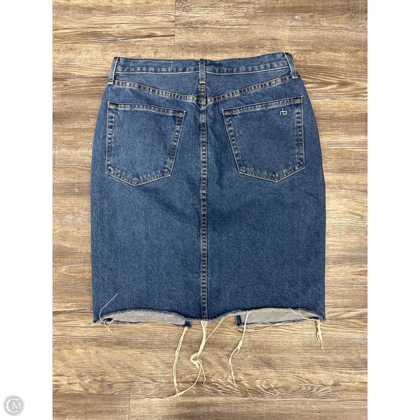 Skirt Designer By Rag & Bones Jeans In Blue Denim, Size: 4