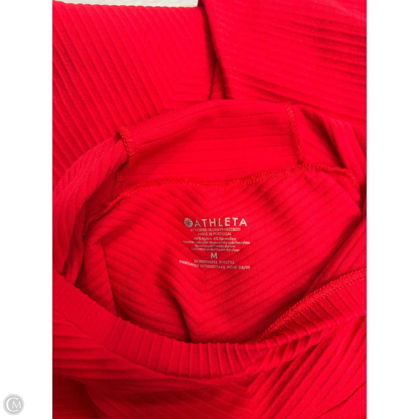 Athletic Top Long Sleeve Hoodie By Athleta In Red, Size: M