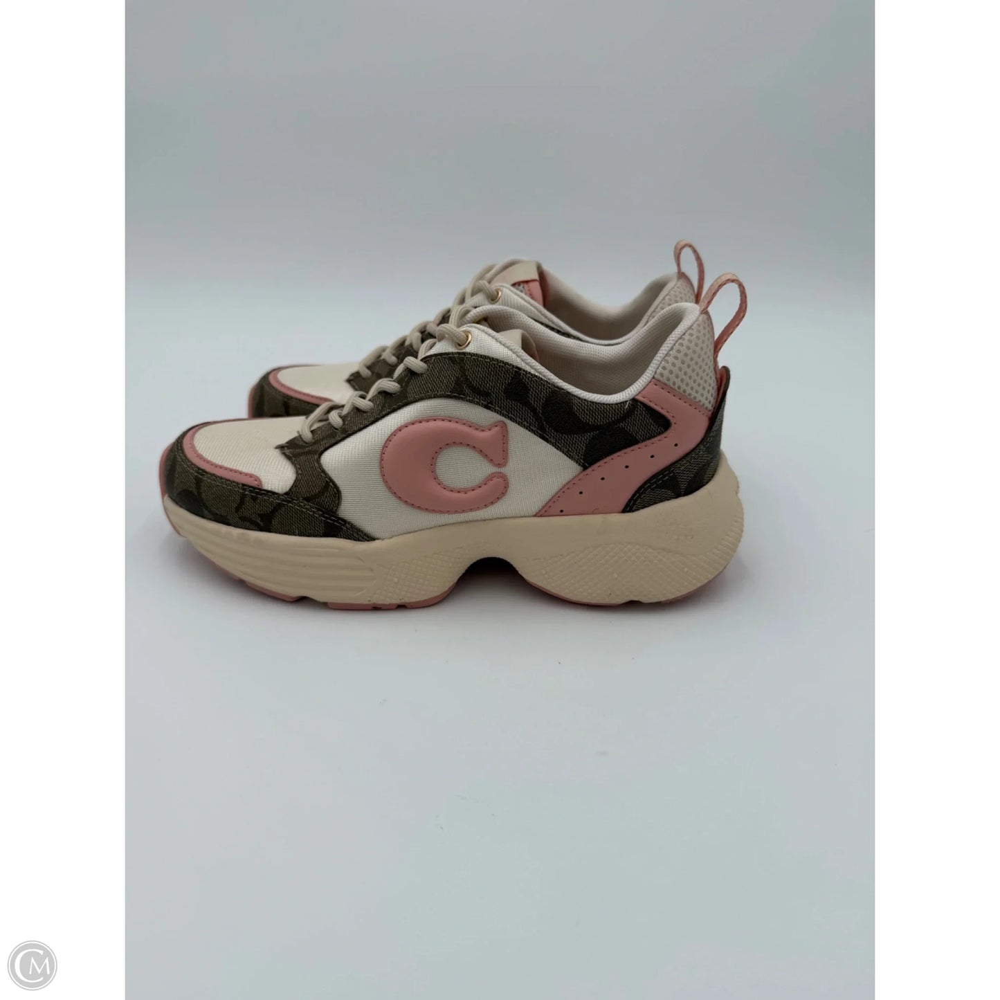 Shoes Designer By Coach In Pink & Tan, Size: 7