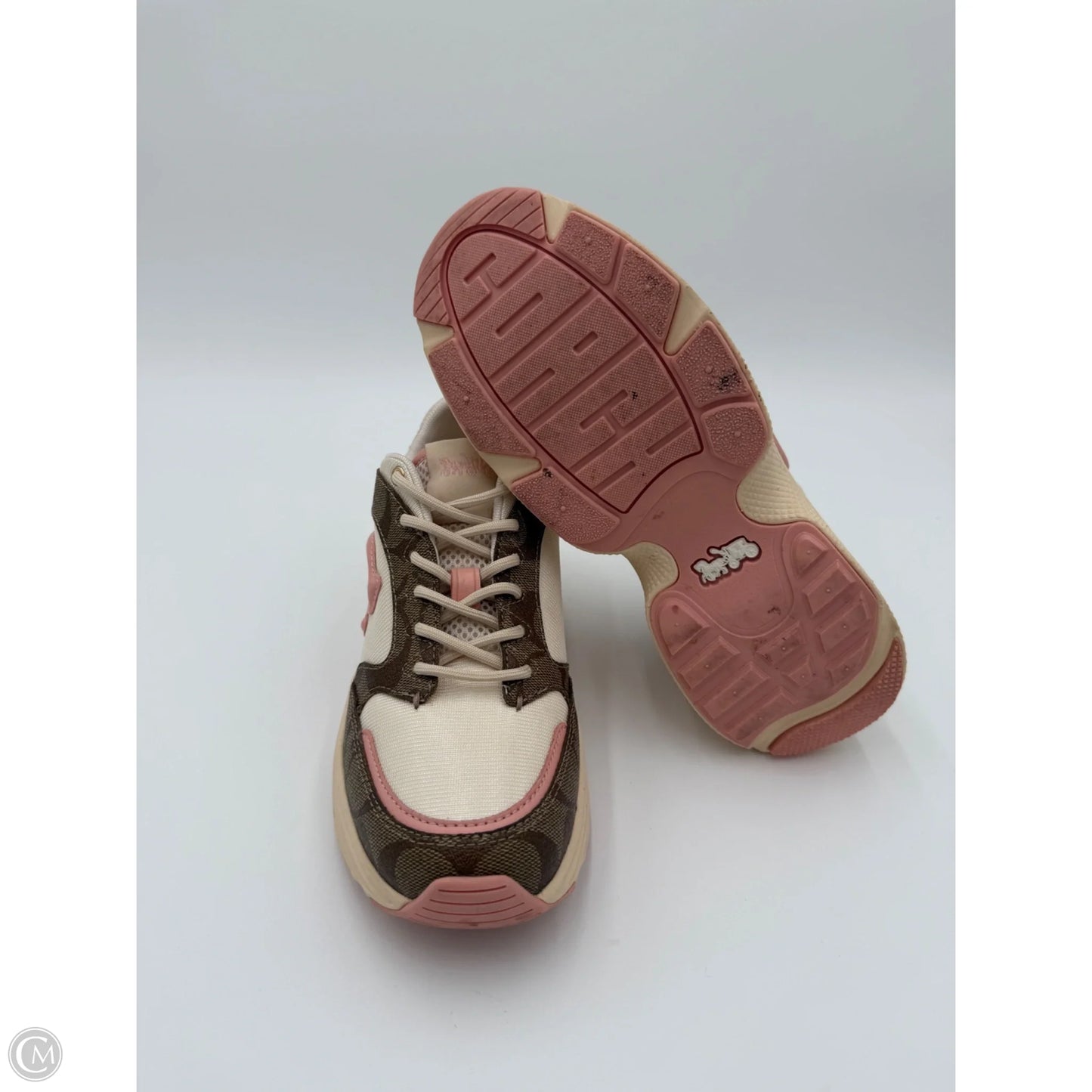 Shoes Designer By Coach In Pink & Tan, Size: 7