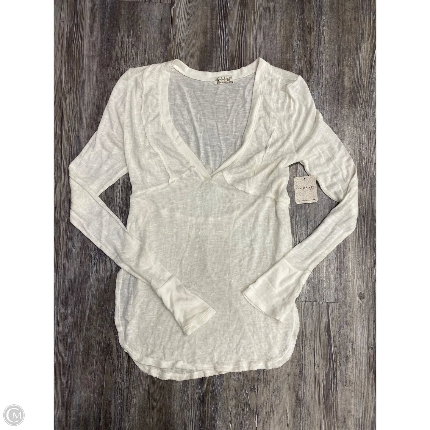 Top Long Sleeve By Free People In Cream, Size: Xs