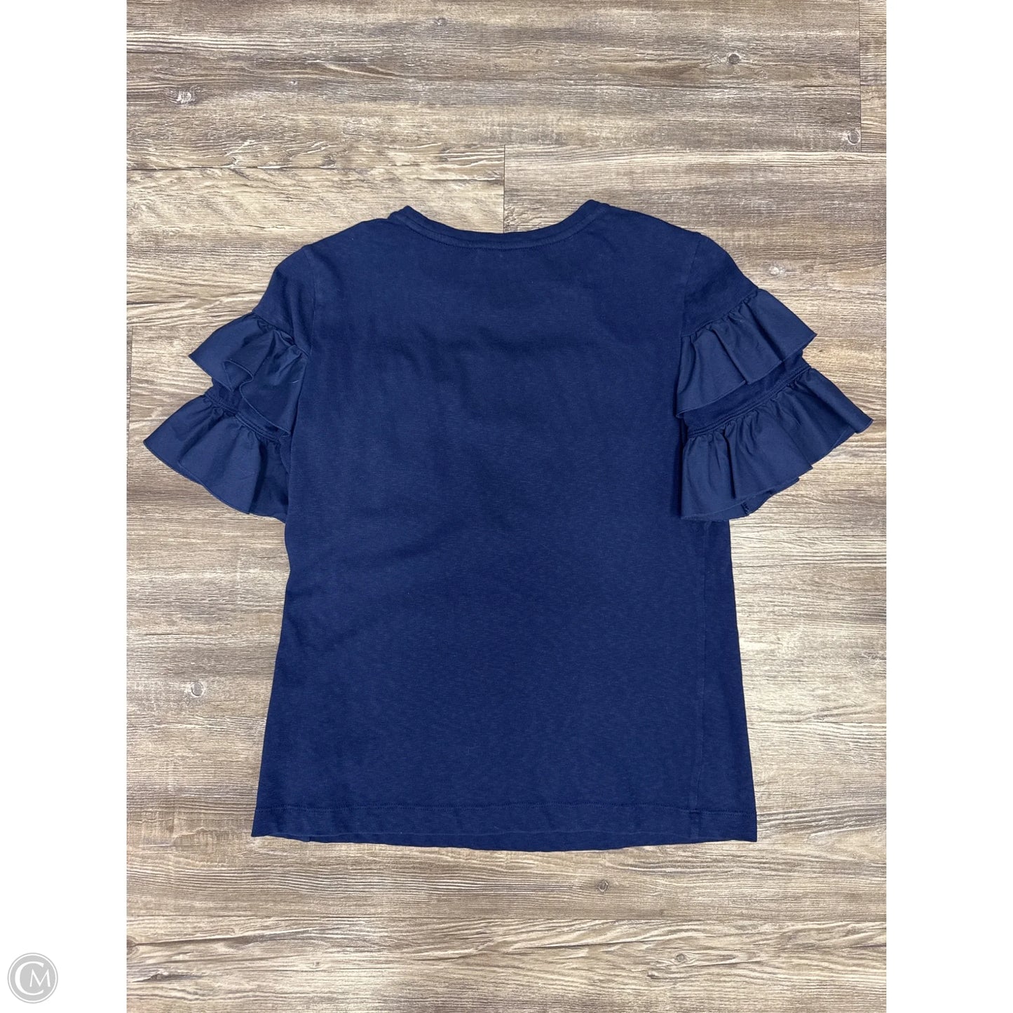 Top Short Sleeve Designer By Tory Burch In Navy, Size: S
