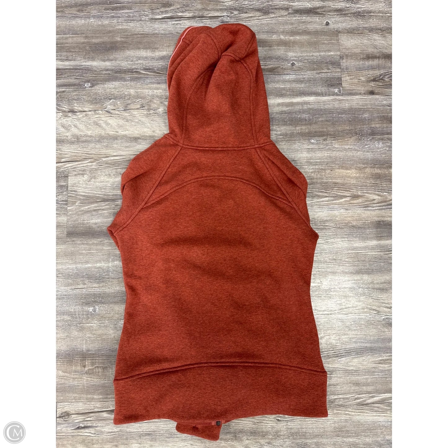 Athletic Jacket By Lululemon In Orange & Red, Size: 8