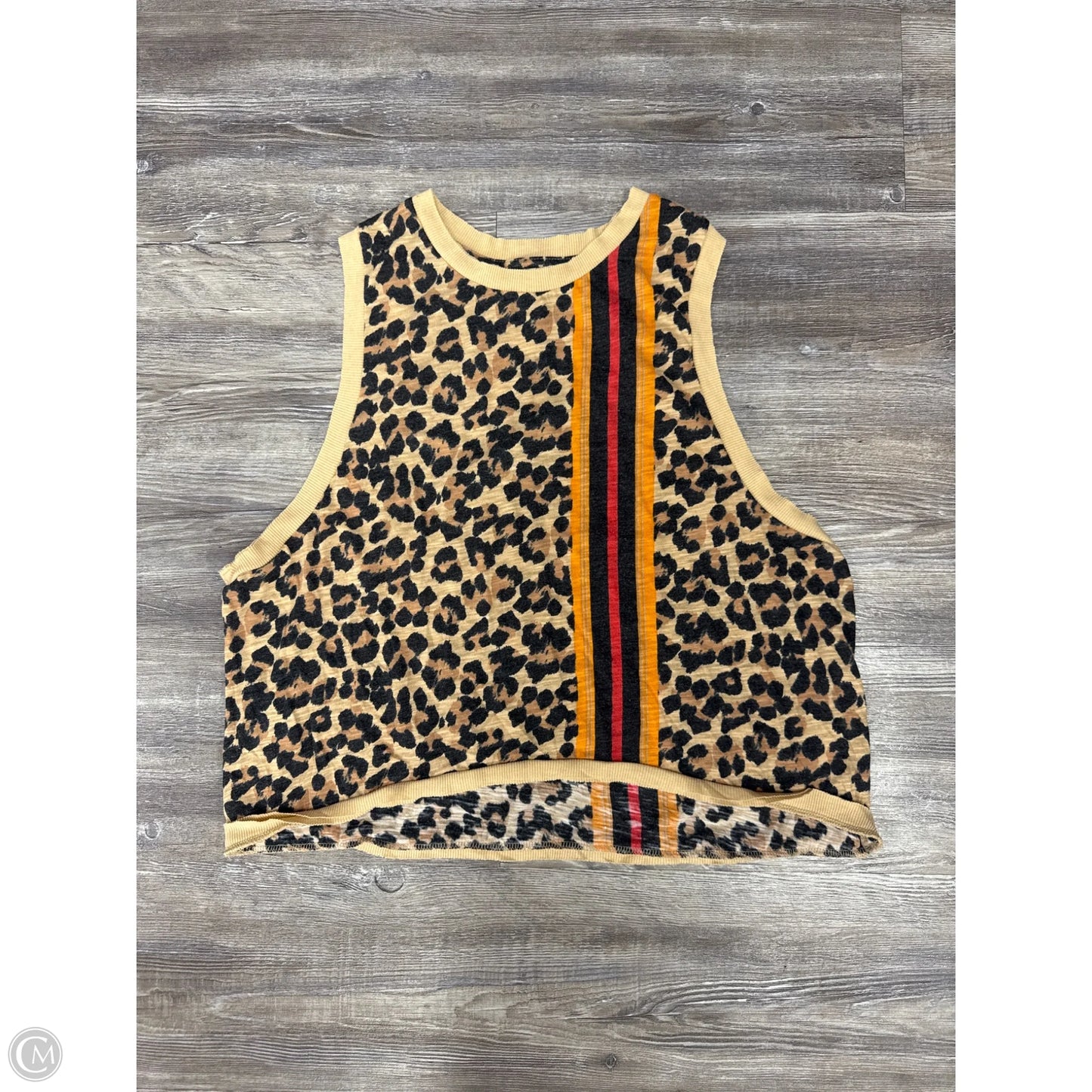 Top Sleeveless By Free People In Animal Print, Size: M