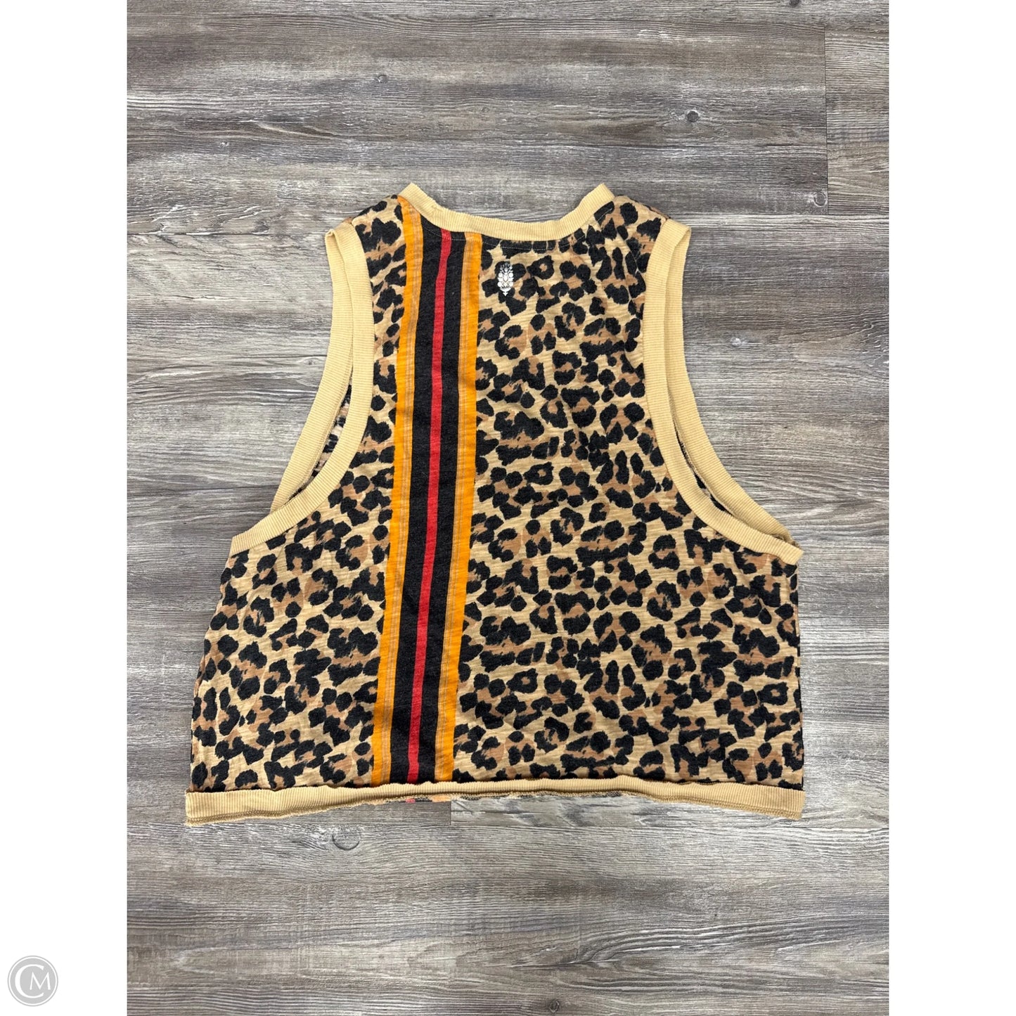Top Sleeveless By Free People In Animal Print, Size: M