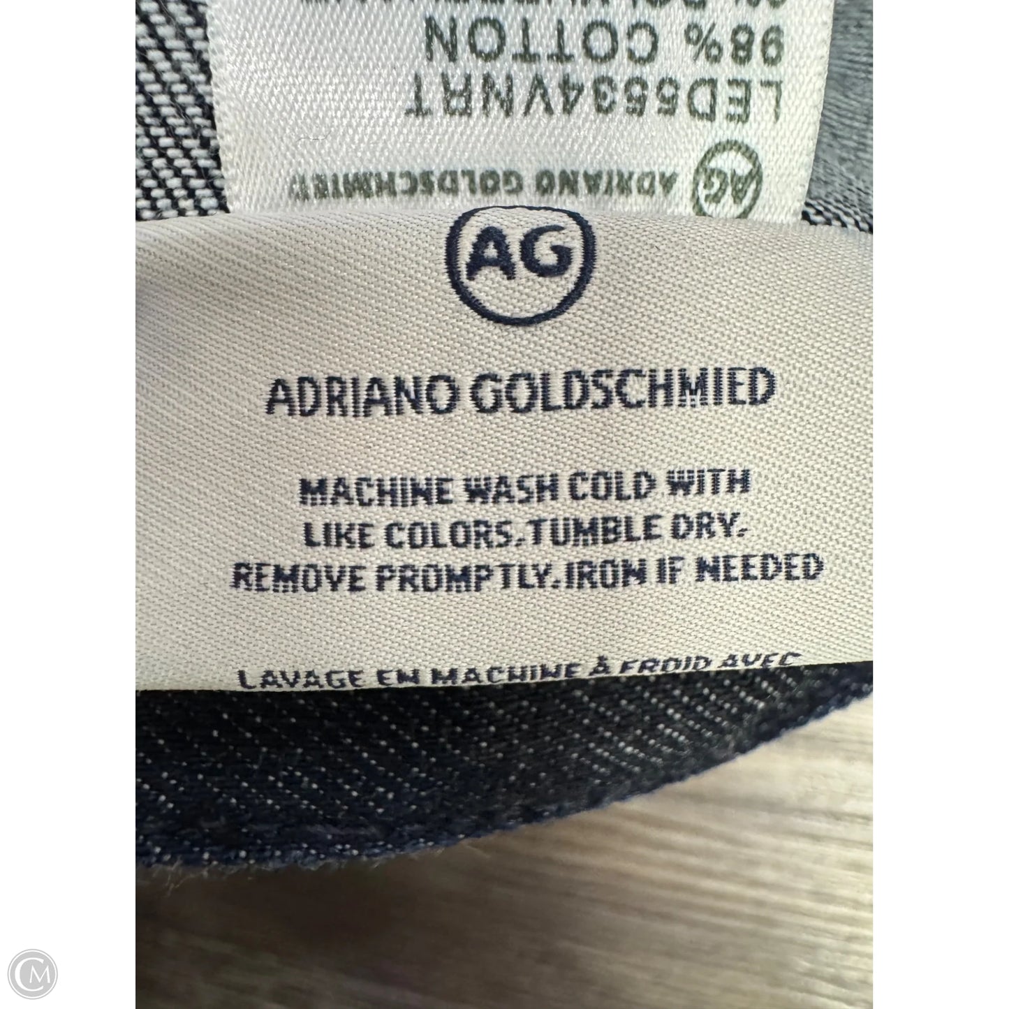 Skirt Designer By Ag Jeans In Blue Denim, Size: M