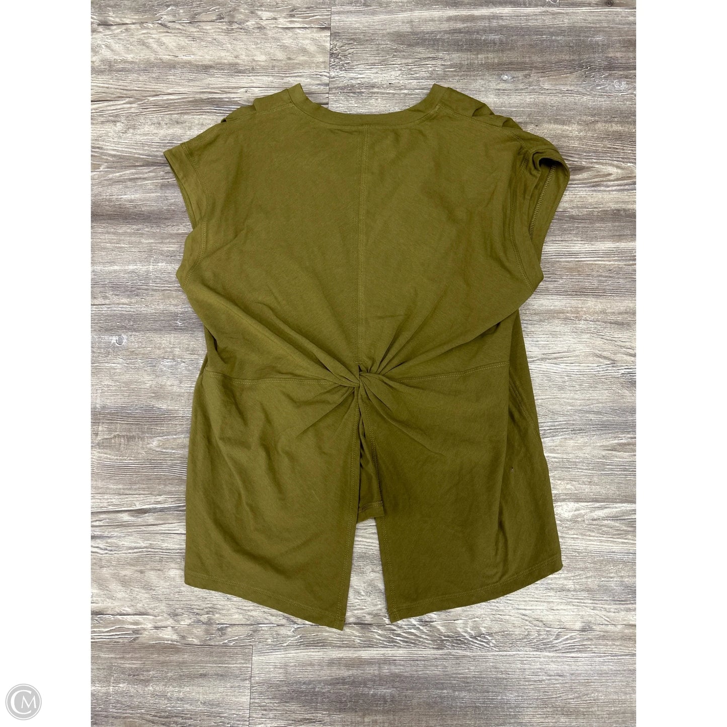 Athletic Top Short Sleeve By Athleta In Green, Size: M