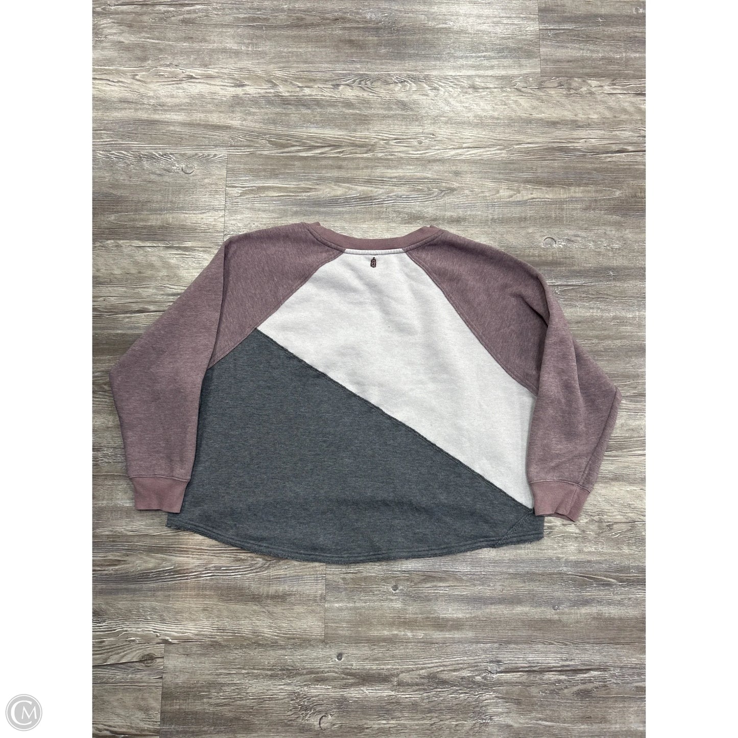Sweatshirt Crewneck By Free People In Grey & Purple, Size: M