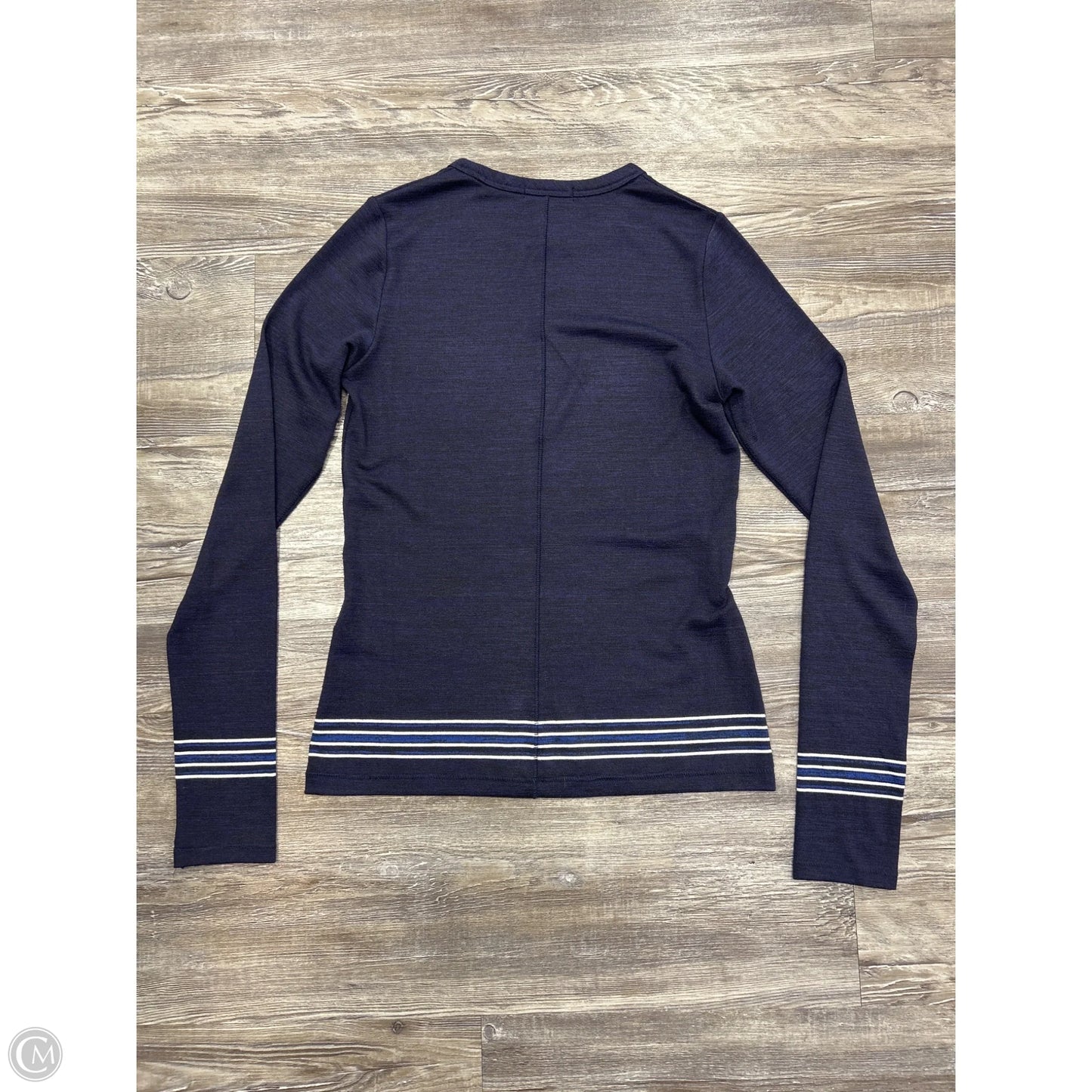 Top Long Sleeve Designer By Rag And Bone In Blue, Size: S