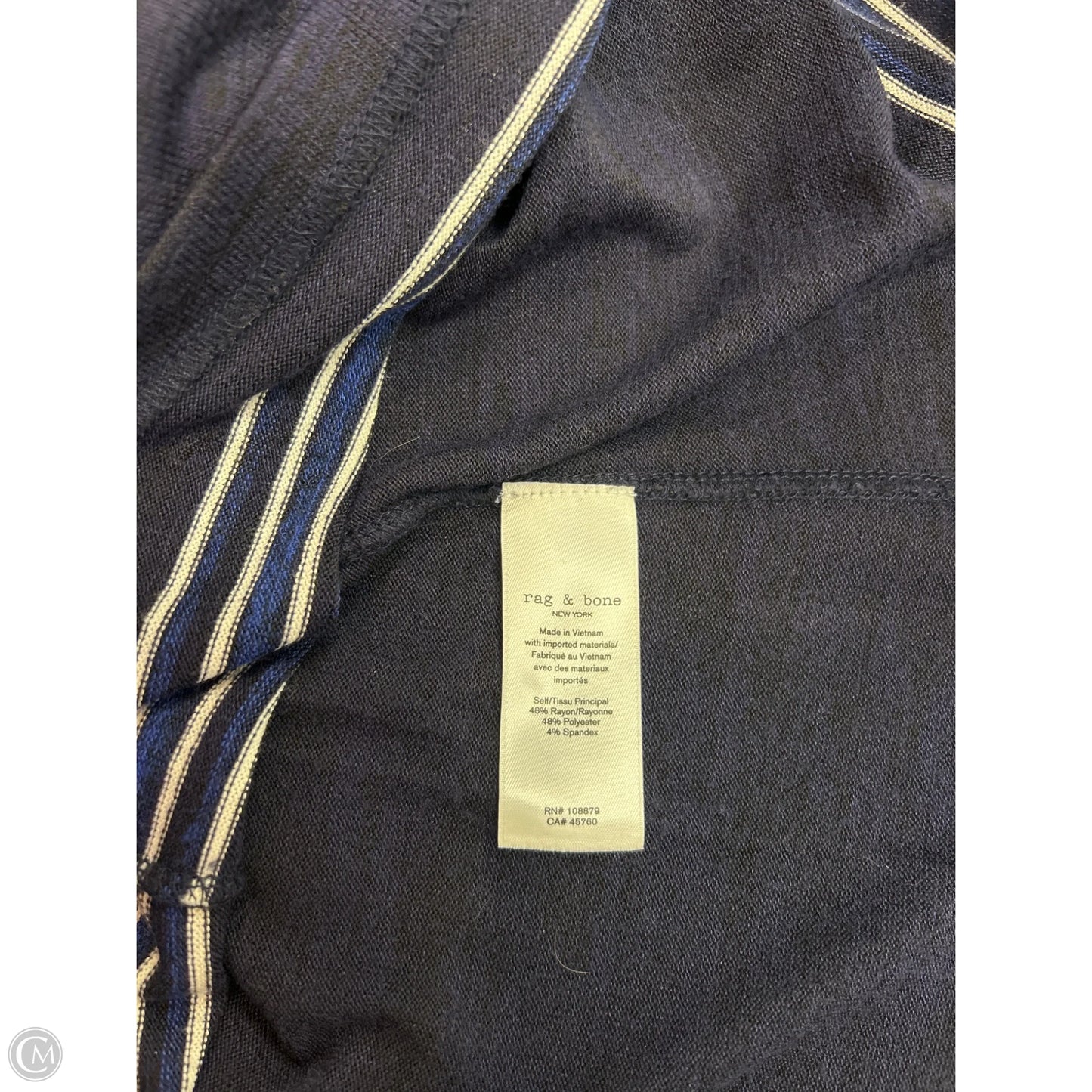 Top Long Sleeve Designer By Rag And Bone In Blue, Size: S
