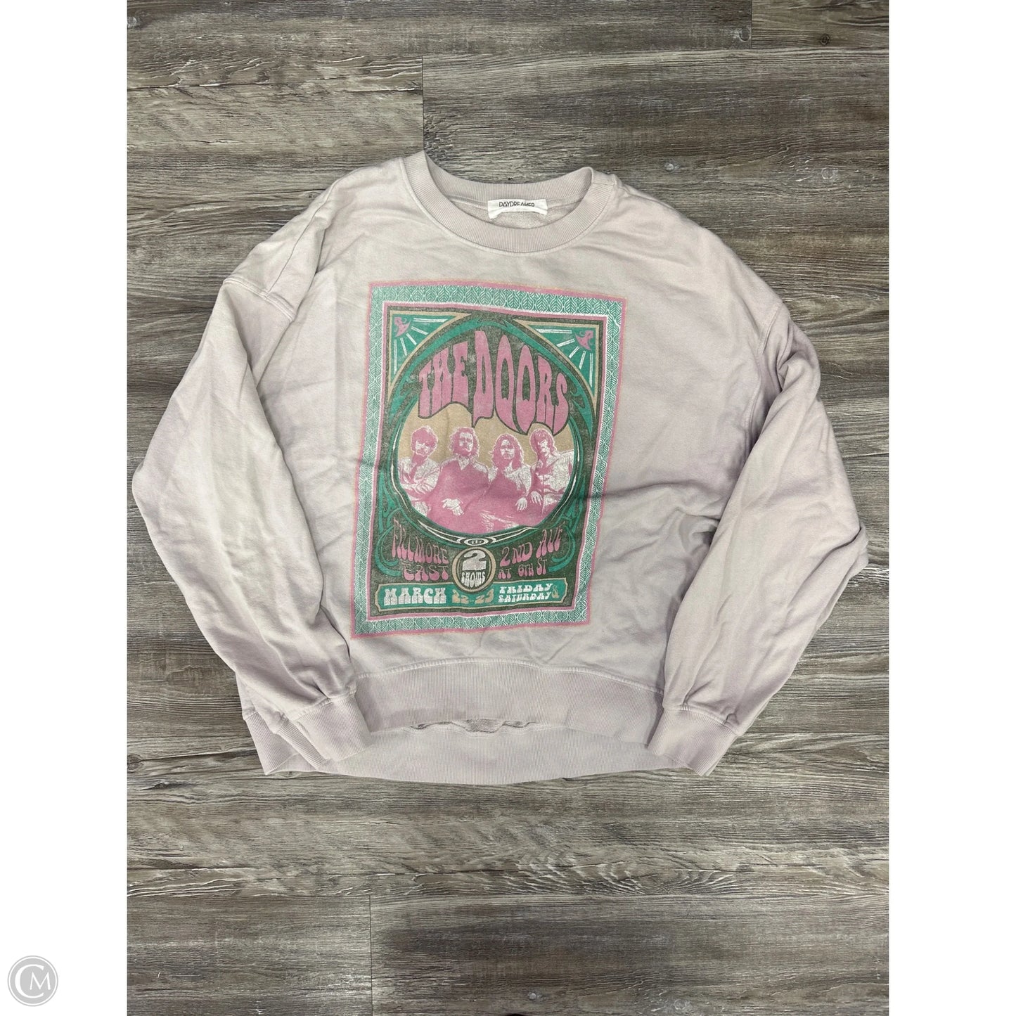 Sweatshirt Crewneck By Daydreamer In Grey, Size: M