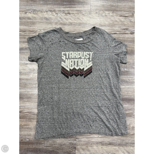 Top Short Sleeve Designer By Current/elliott In Grey, Size: S