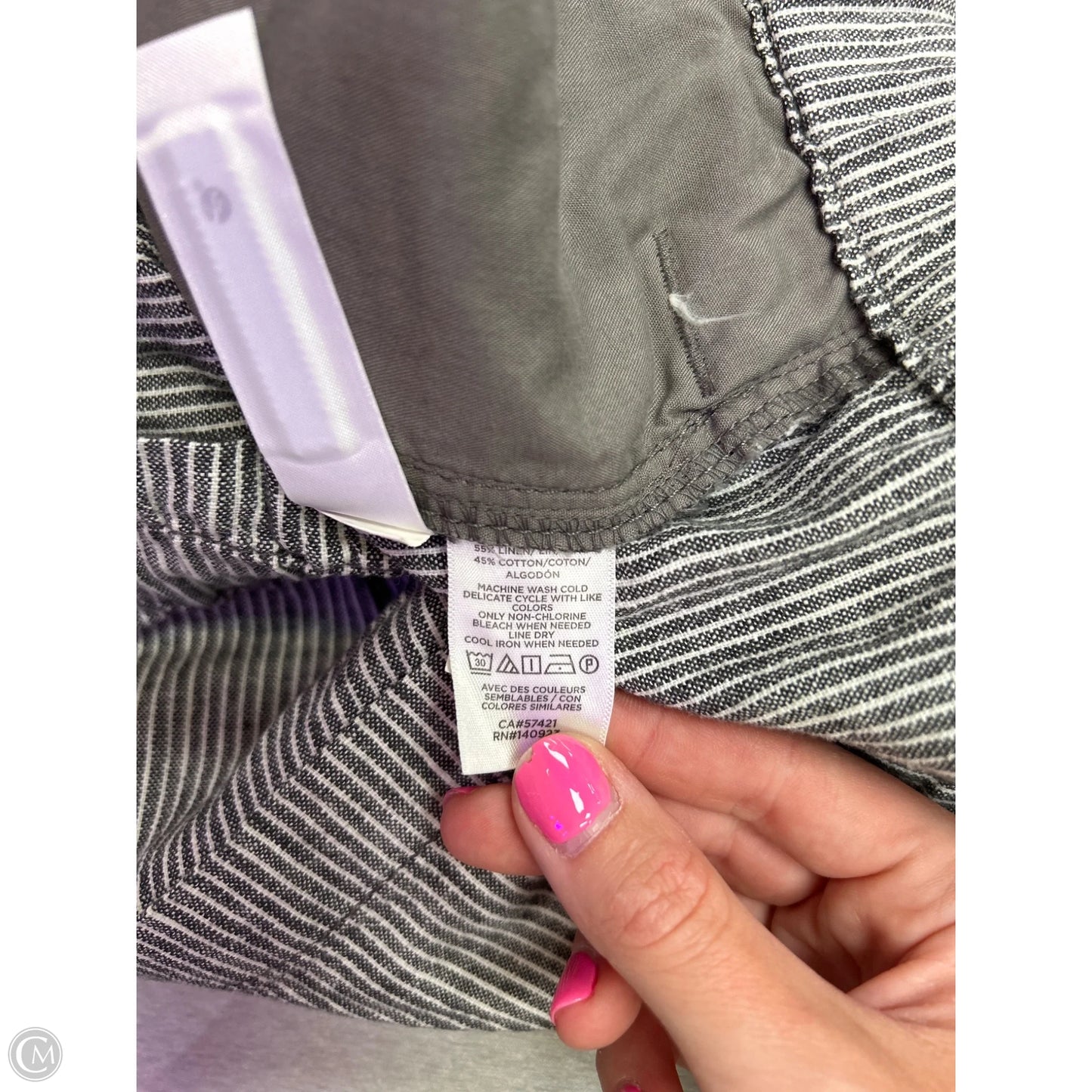 Shorts By Loft In Grey & White, Size: Xl