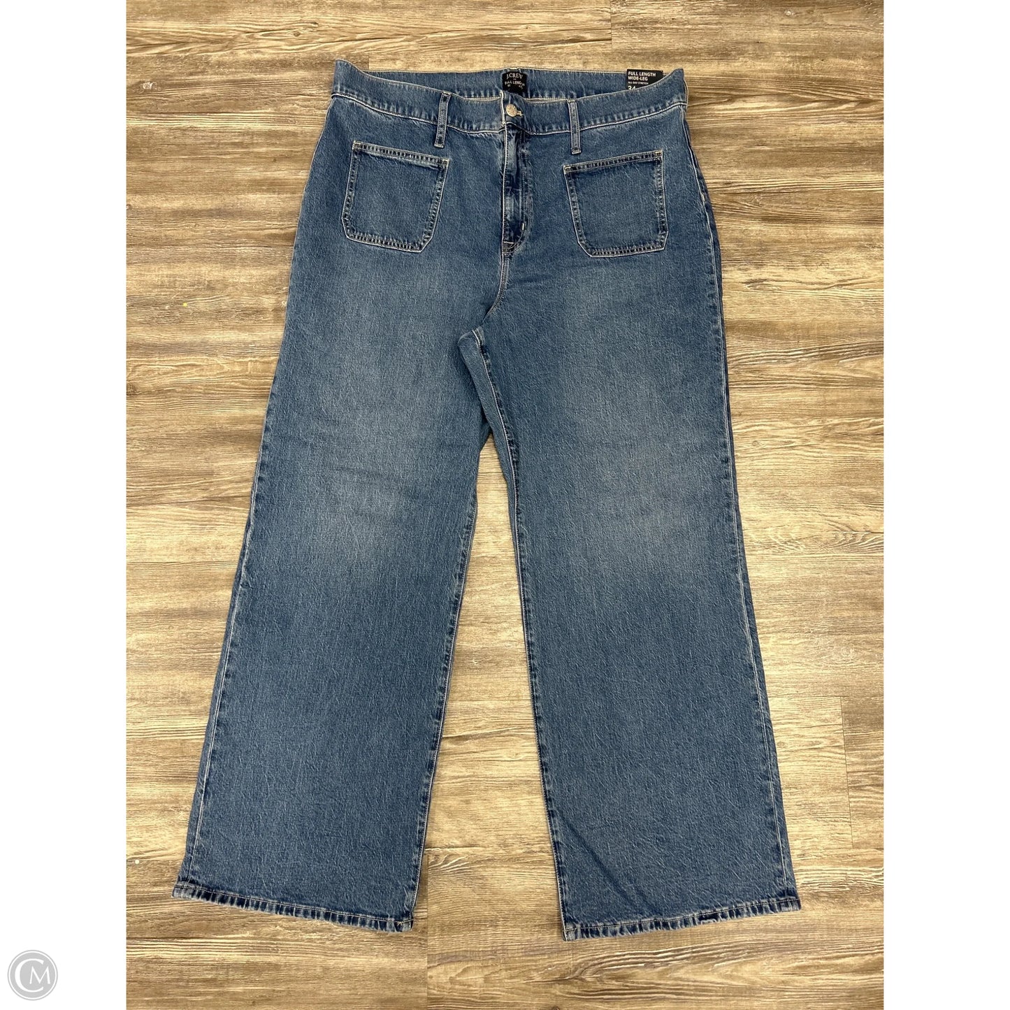 Jeans Wide Leg By J. Crew In Blue Denim, Size: 18