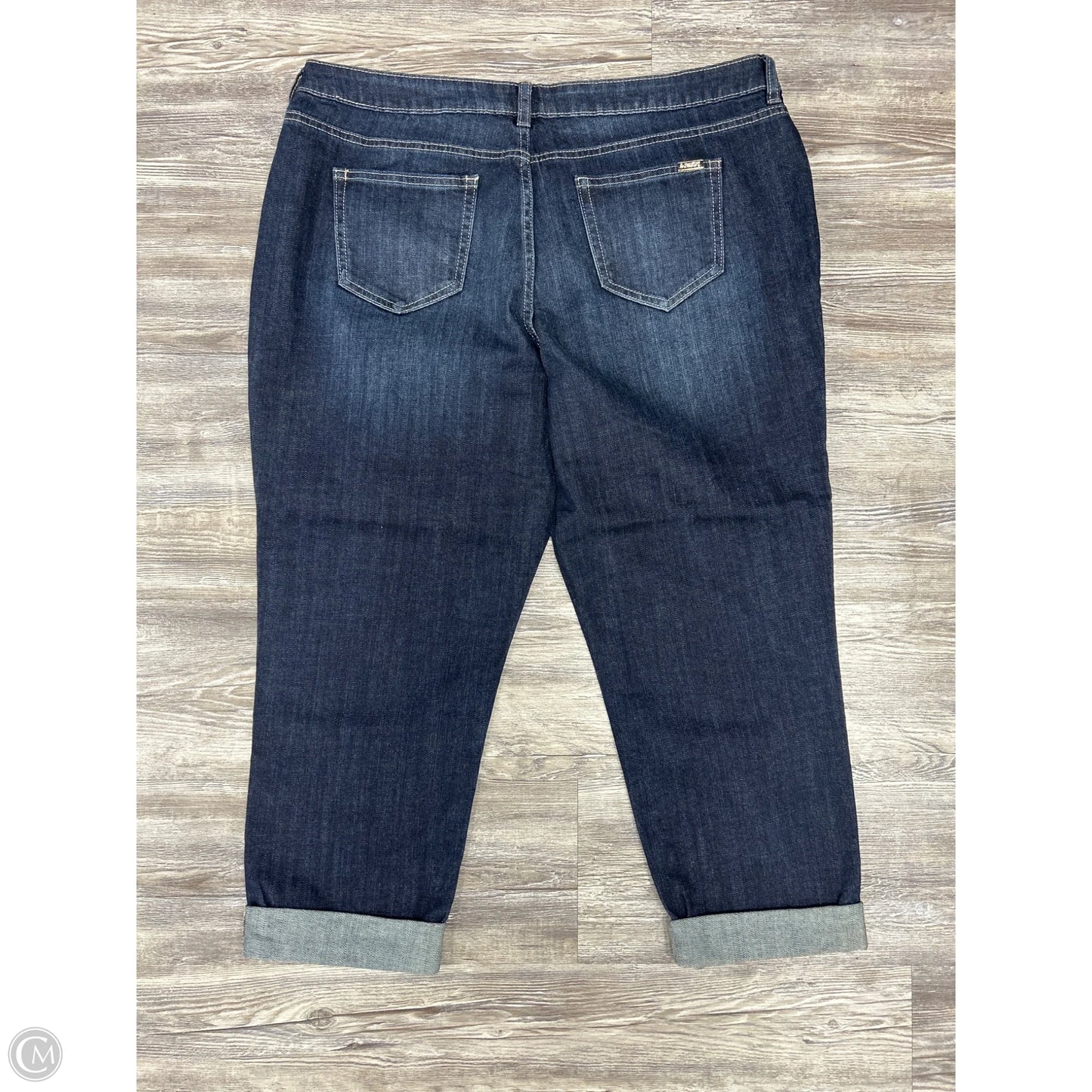 Capris By Jennifer Lopez In Blue Denim, Size: 16