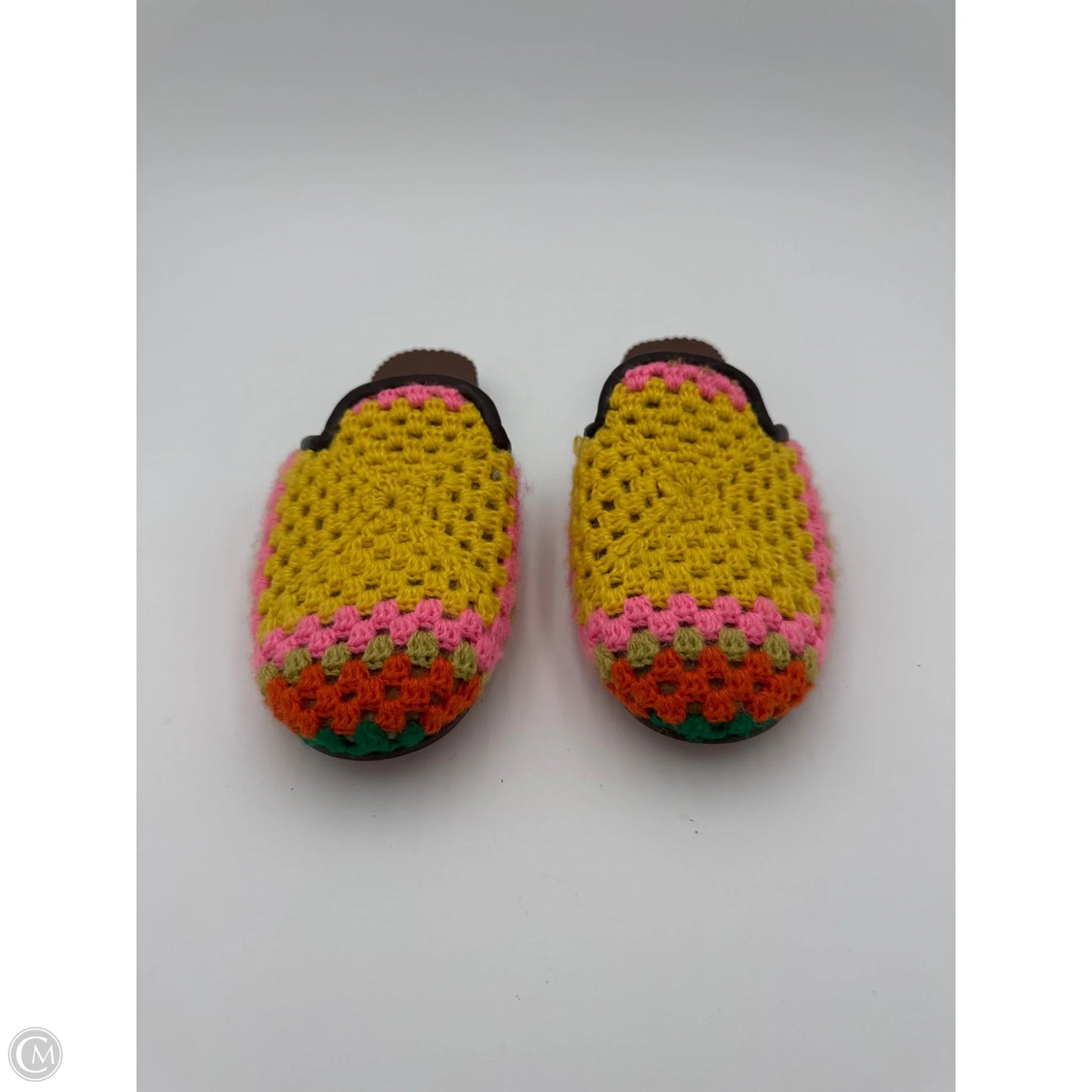 Shoes Designer By Res Ipsa In Pink & Yellow, Size: 8
