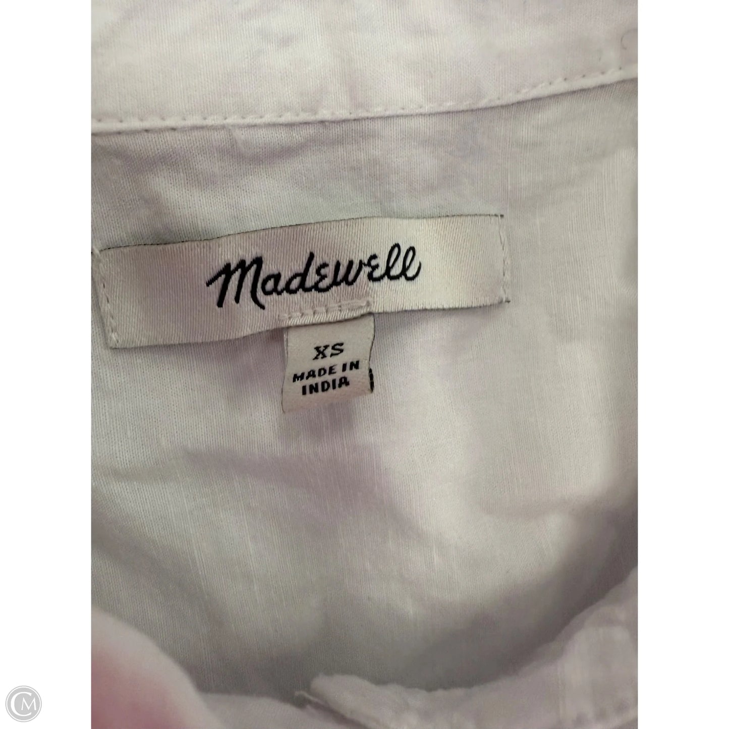 Top Short Sleeve By Madewell In White, Size: Xs