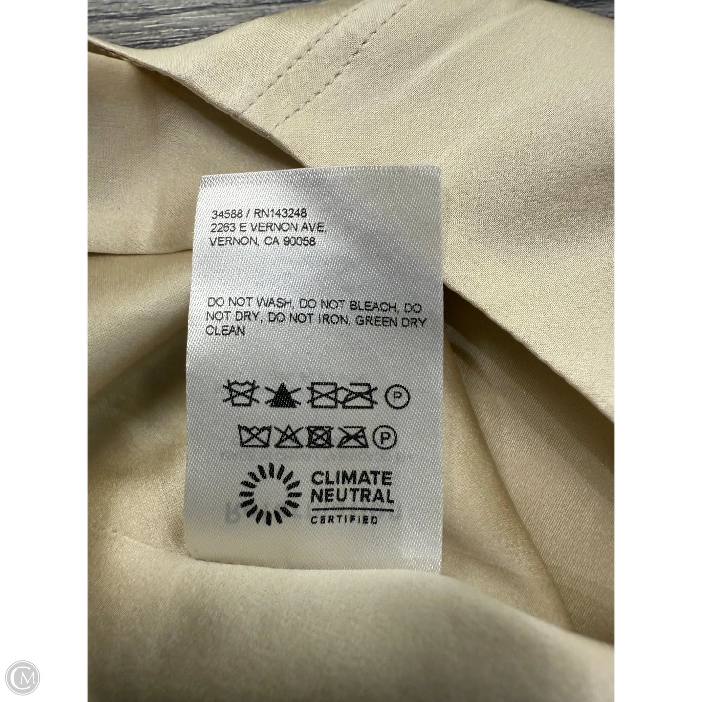 Top Sleeveless By Reformation In Tan, Size: S