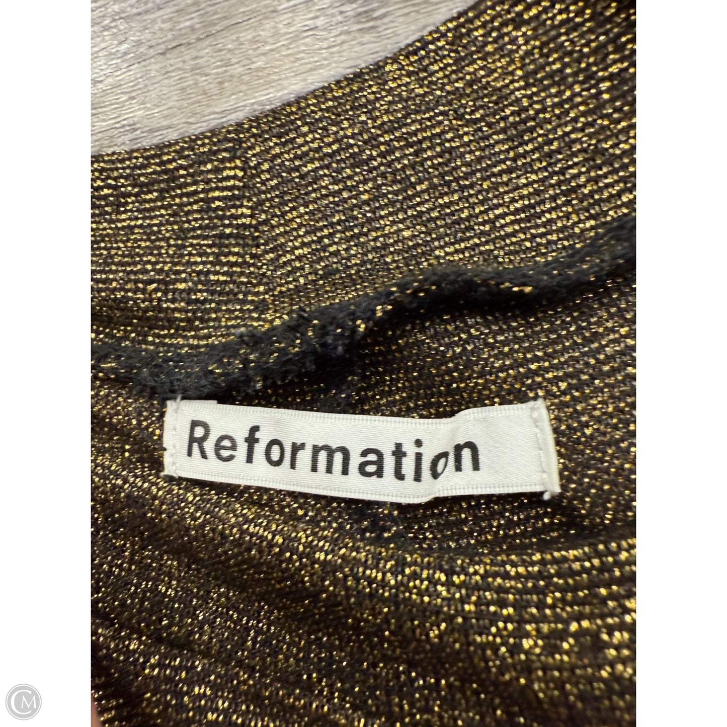 Top Long Sleeve By Reformation In Gold, Size: Xs