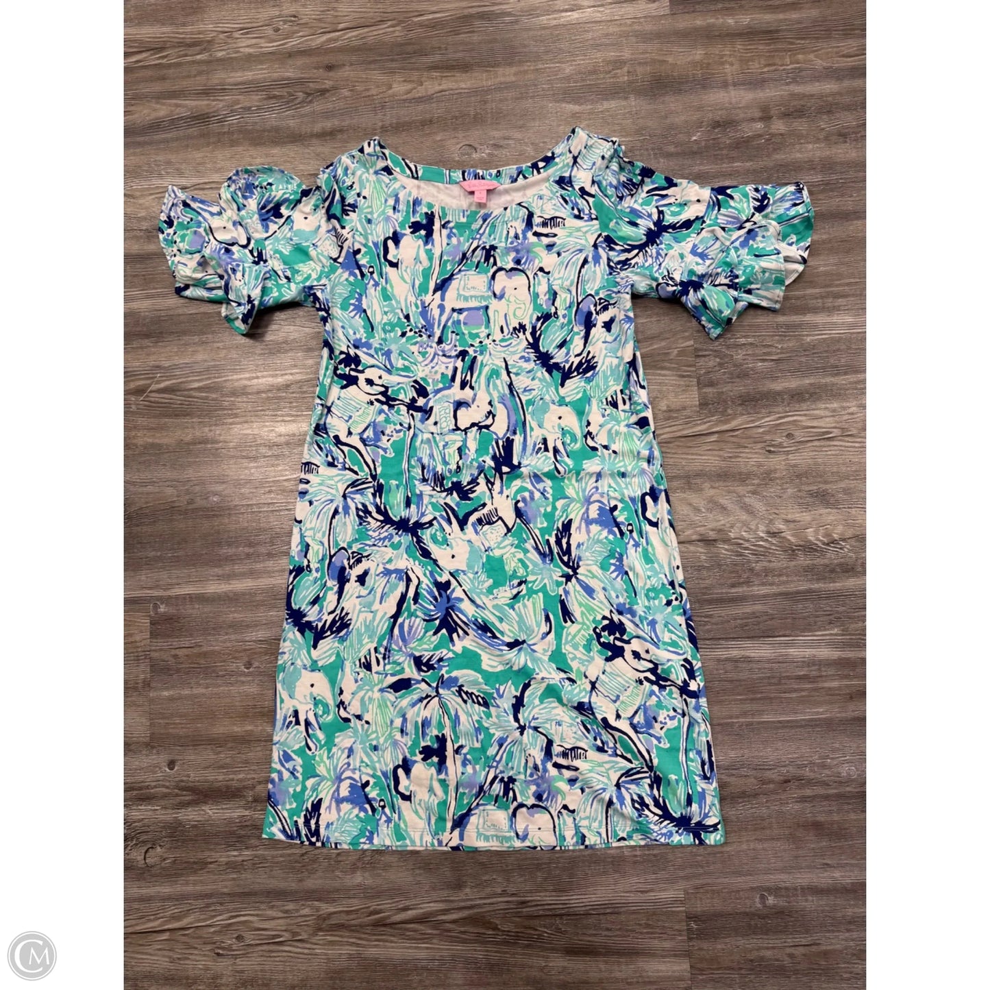 Dress Casual Short By Lilly Pulitzer In Blue & Green, Size: S