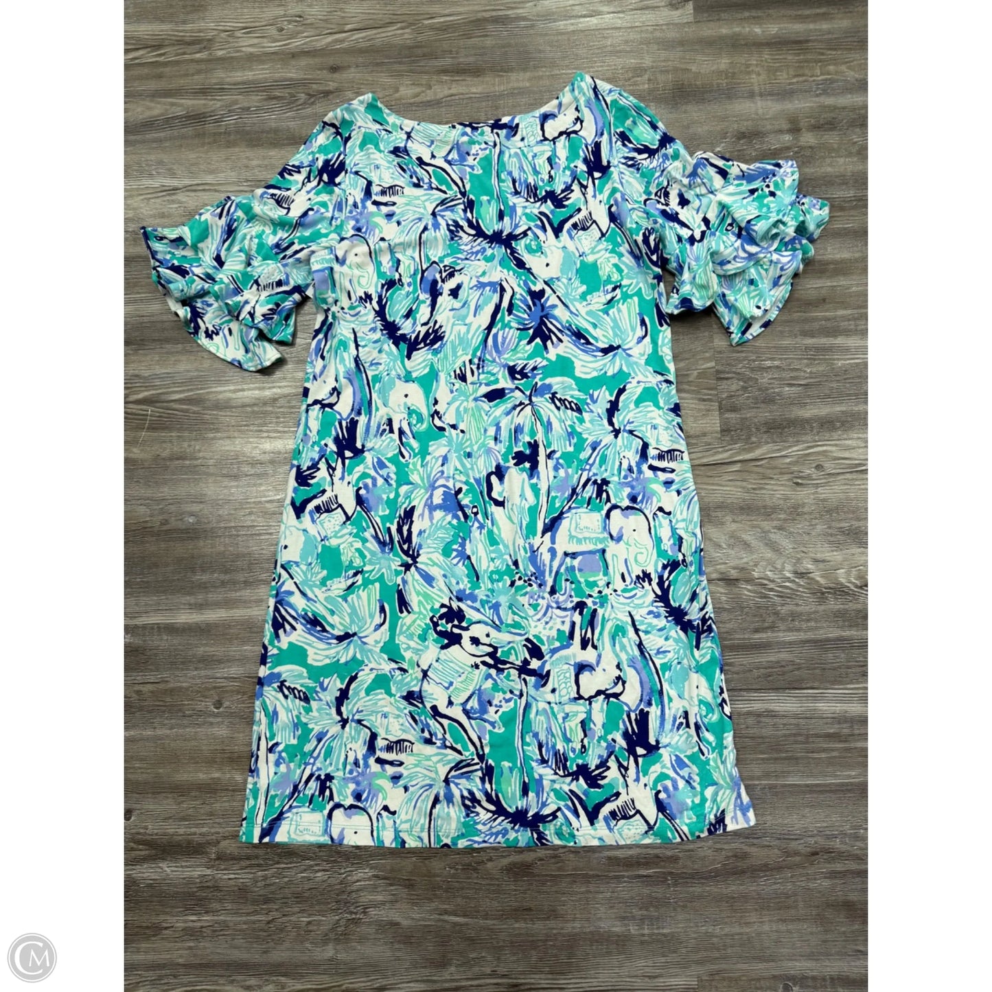 Dress Casual Short By Lilly Pulitzer In Blue & Green, Size: S