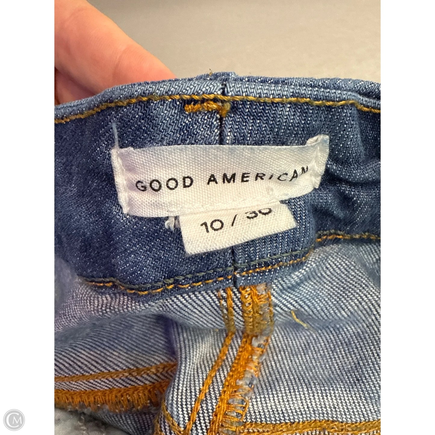 Jeans Designer By Good American In Blue Denim, Size: 10