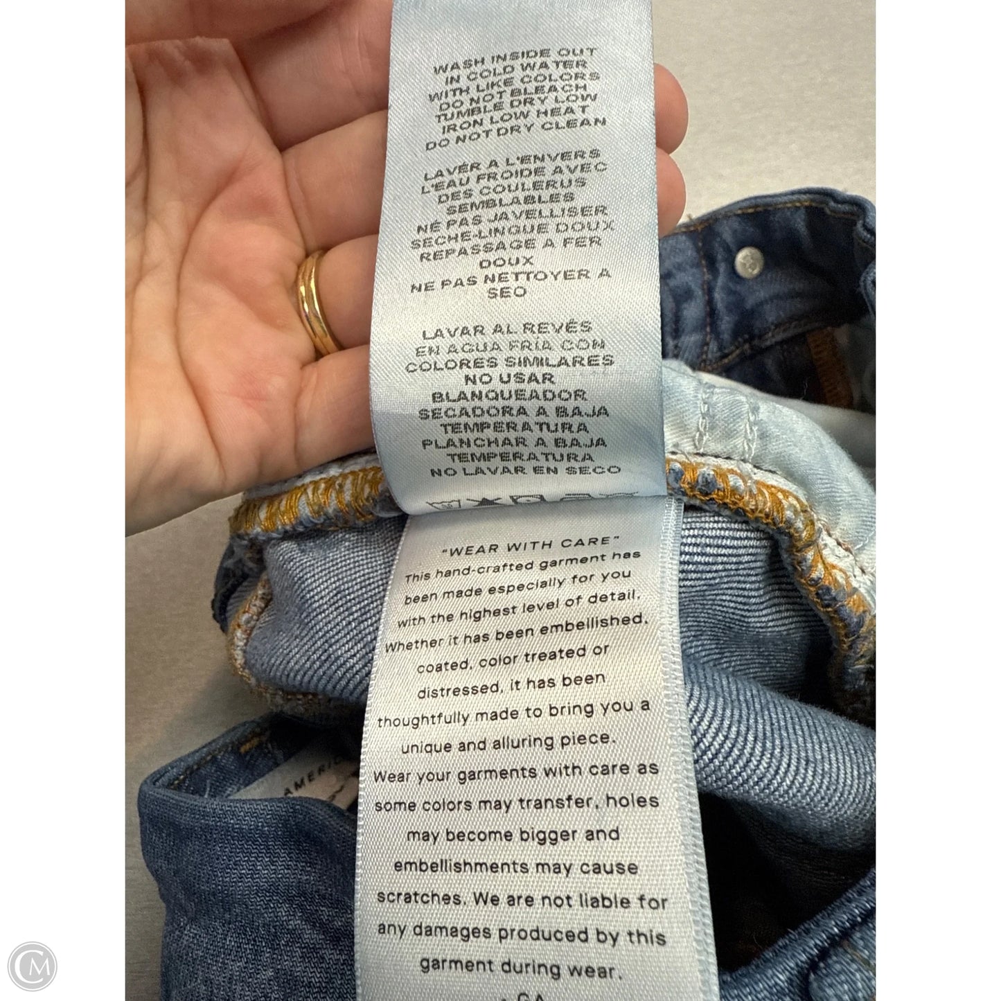 Jeans Designer By Good American In Blue Denim, Size: 10