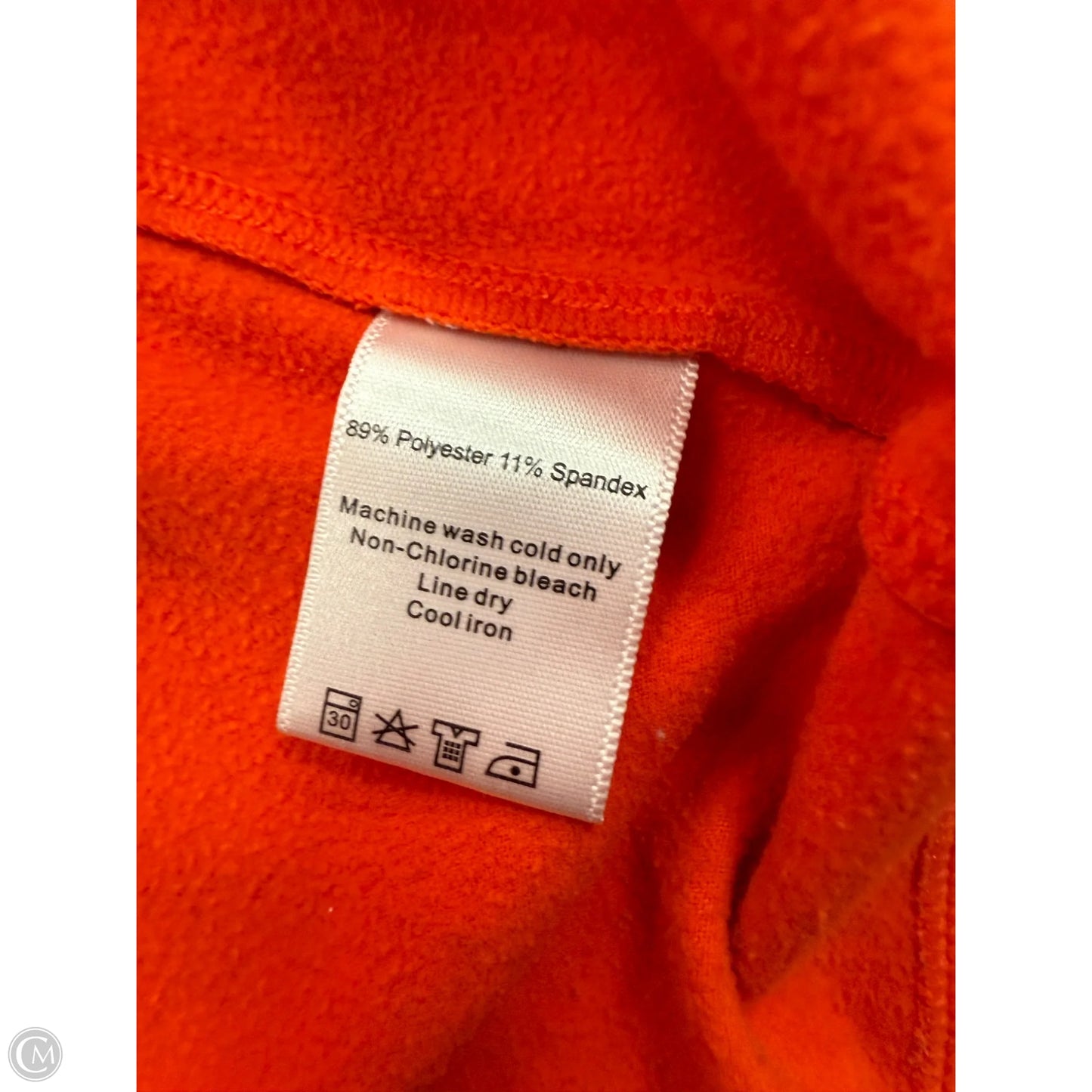 Athletic Top Long Sleeve Collar By Alo In Orange, Size: M