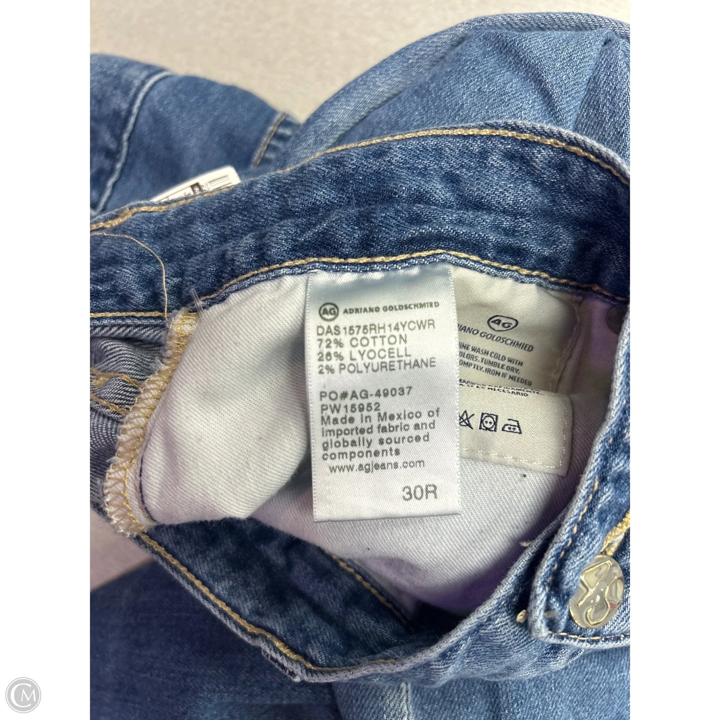 Jeans Designer By Ag Jeans In Blue Denim, Size: 10