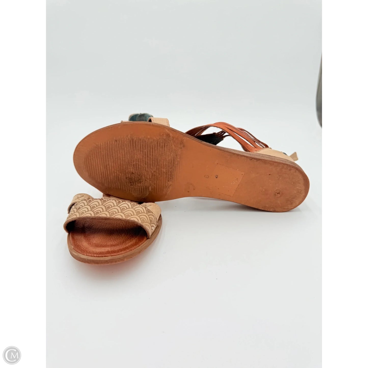 Sandals Flats By Bed Stu In Brown & Cream, Size: 8