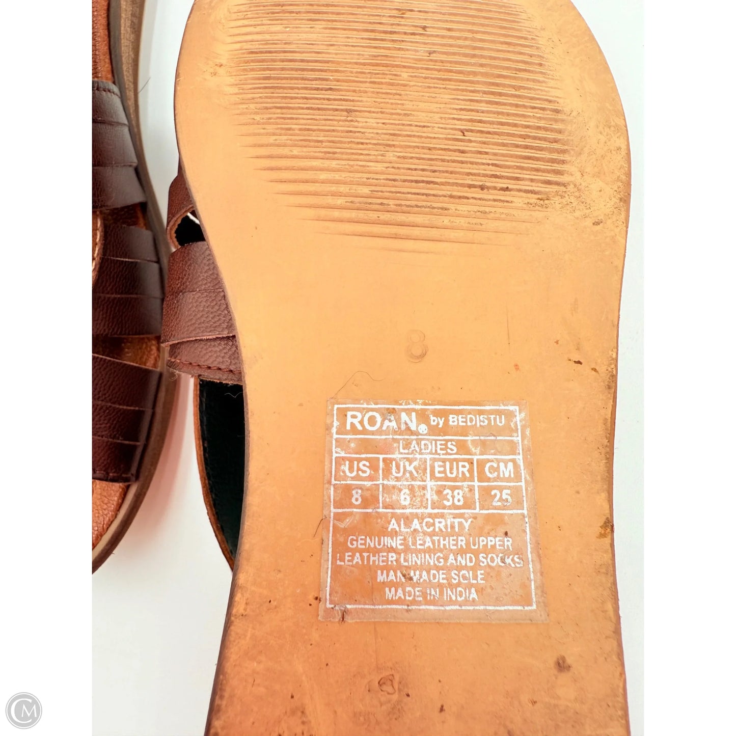 Sandals Flats By Bed Stu In Brown, Size: 8