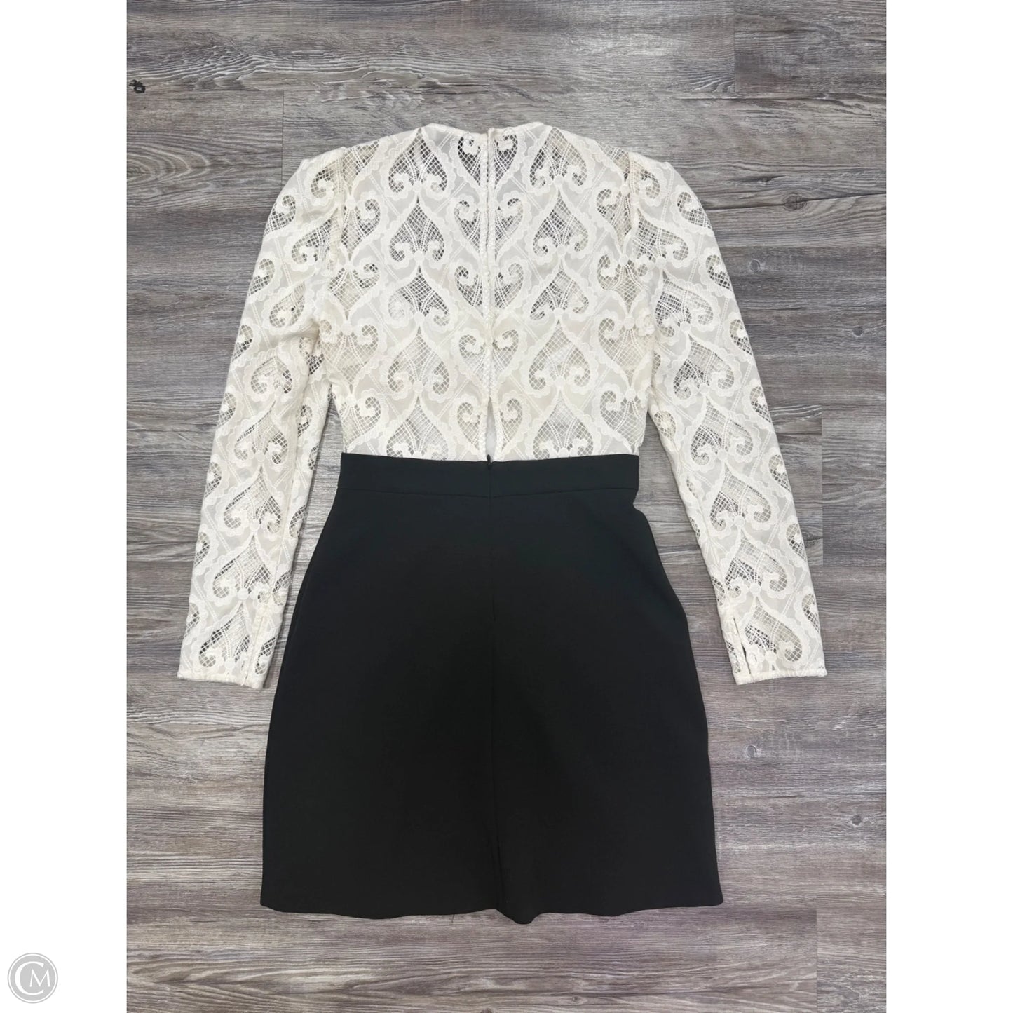 Dress Designer By Sandro In Black & Cream, Size: 4