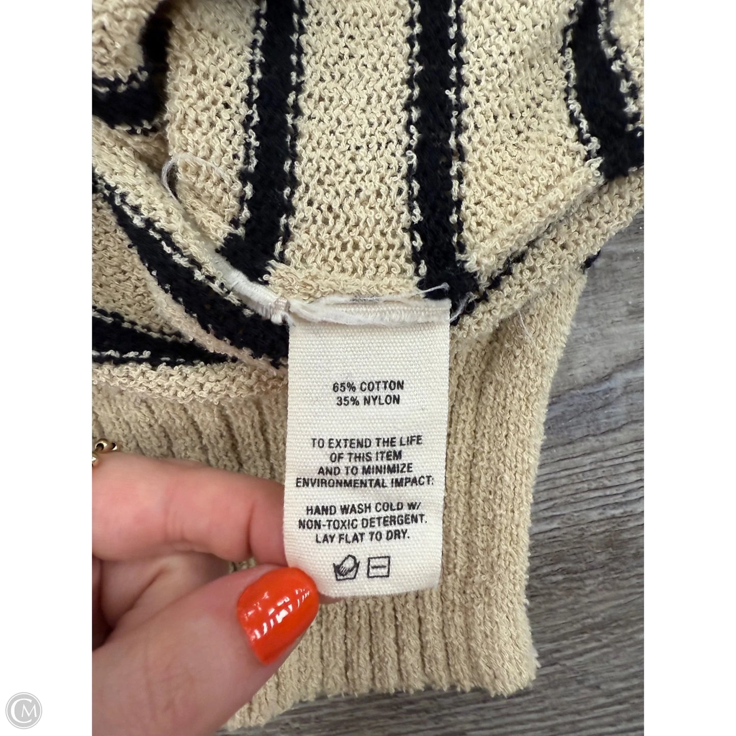 Sweater By Alex Mill In Black & Tan, Size: S