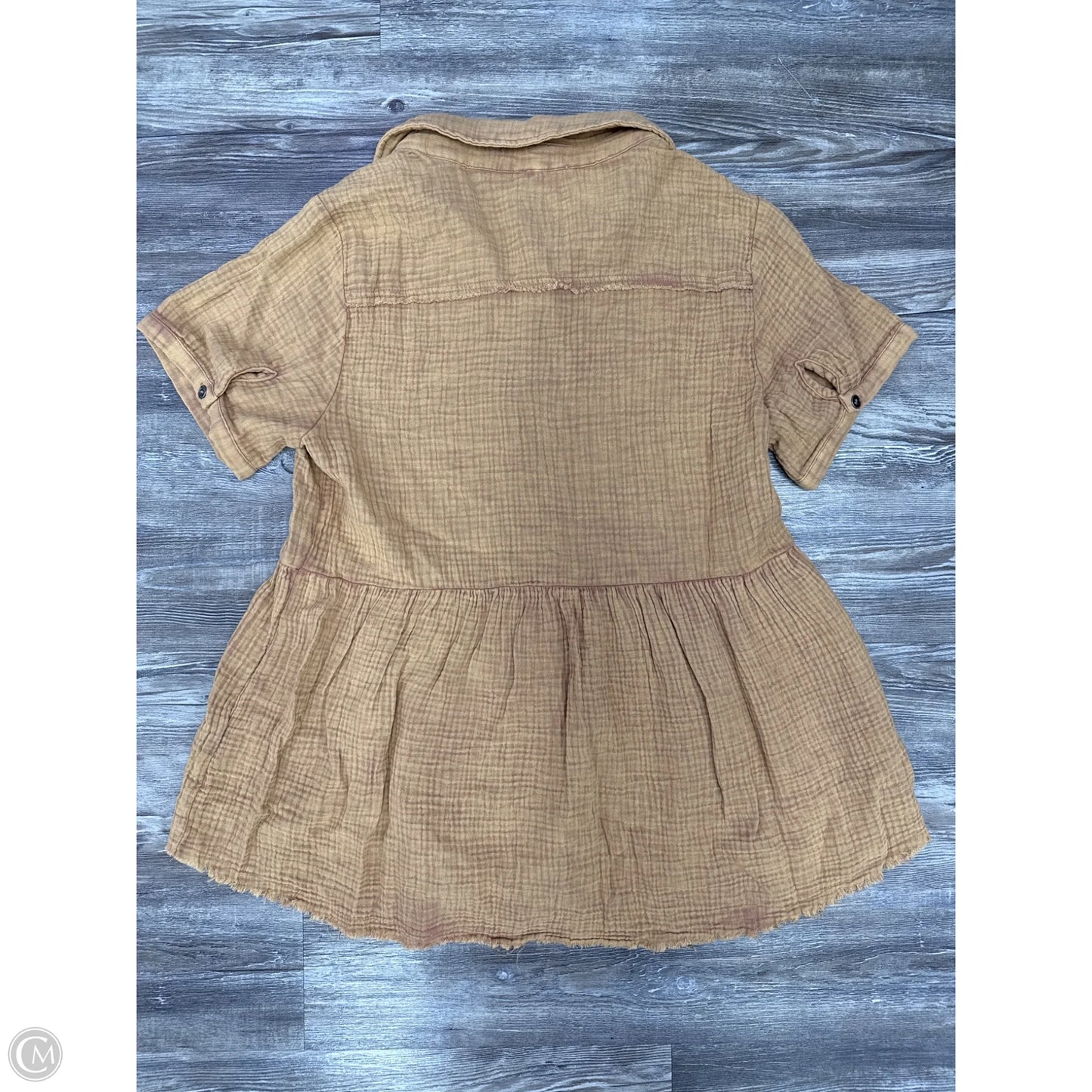 Top Short Sleeve By Cmc In Yellow, Size: S