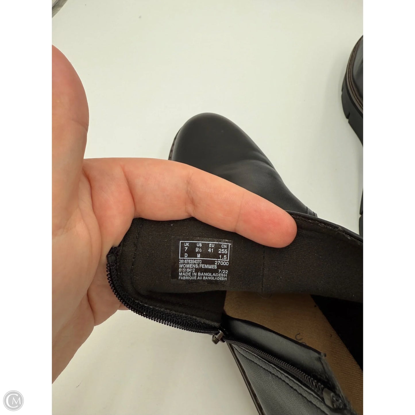 Boots Ankle Heels By Clarks In Black, Size: 9.5