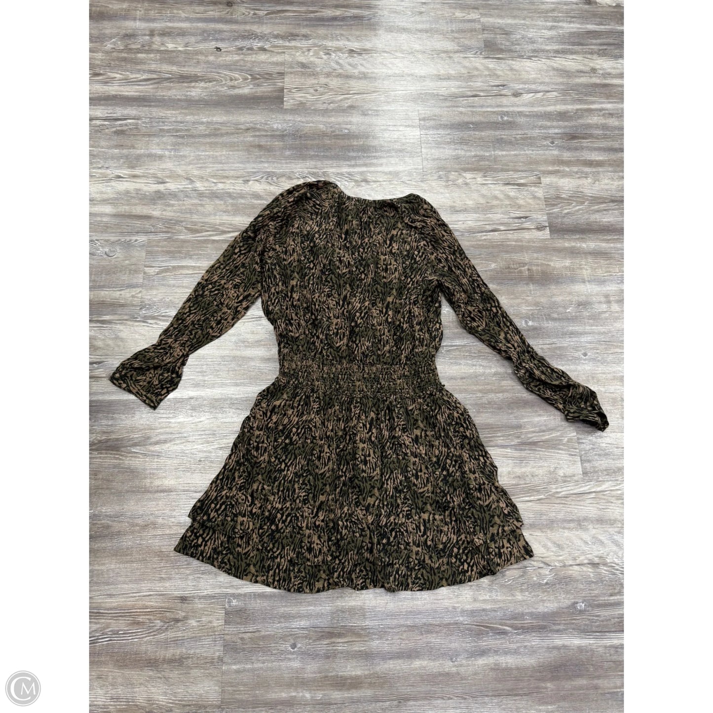 Dress Casual Short By Rails In Green & Tan, Size: L