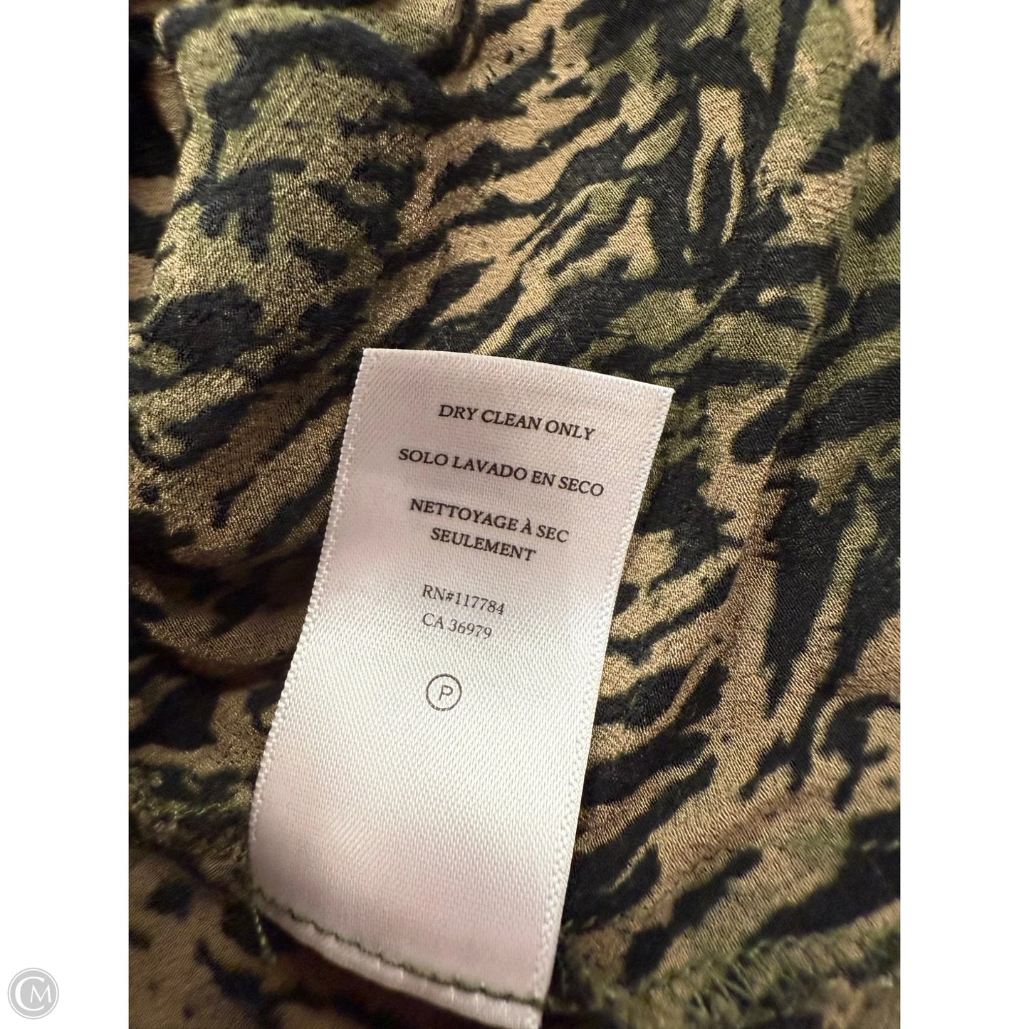 Dress Casual Short By Rails In Green & Tan, Size: L