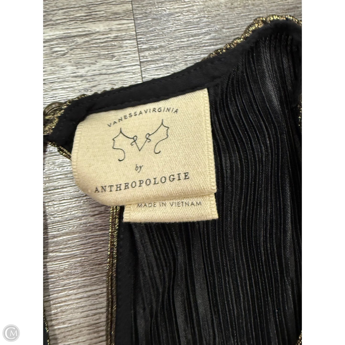Jumpsuit By Anthropologie In Black & Gold, Size: S