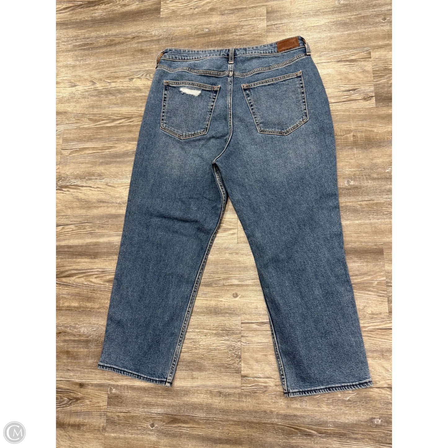 Jeans Straight By Hollister In Blue Denim, Size: 14