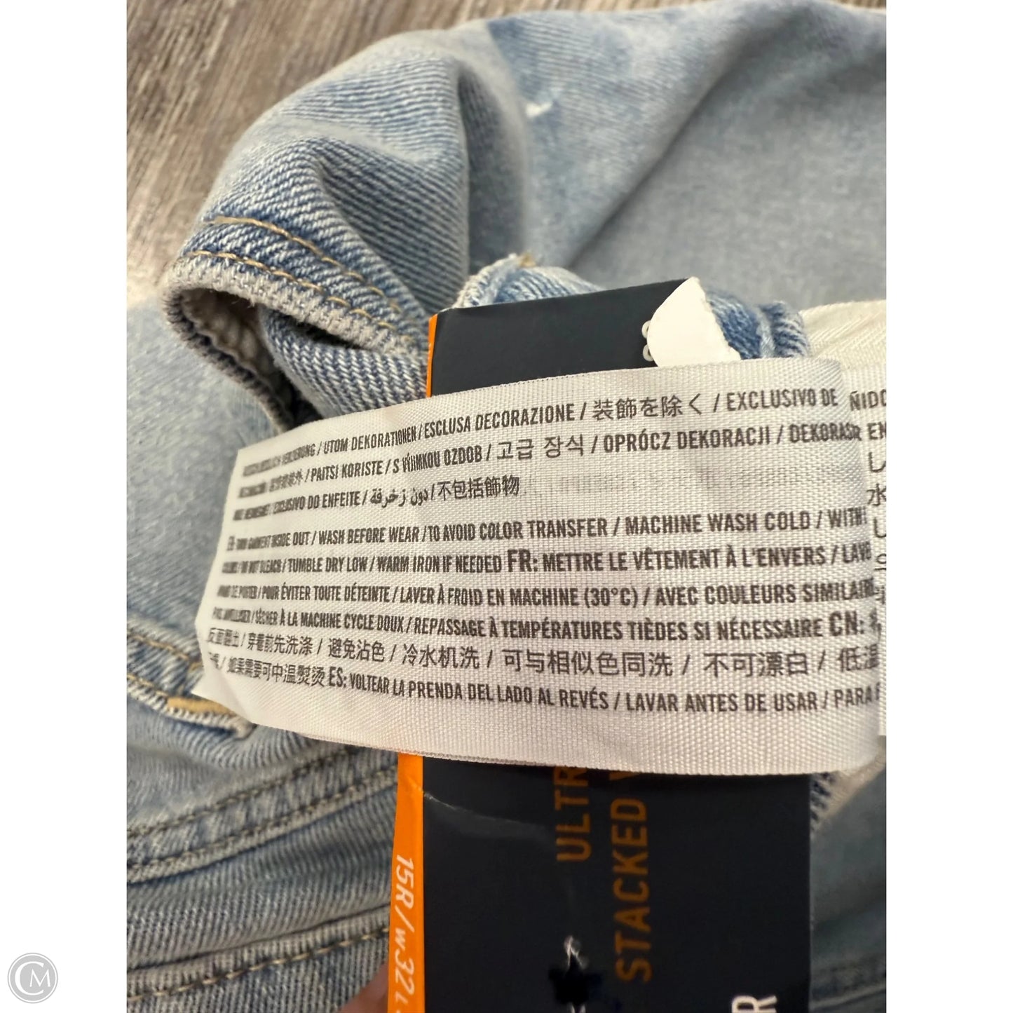 Jeans Straight By Hollister In Blue Denim, Size: 14
