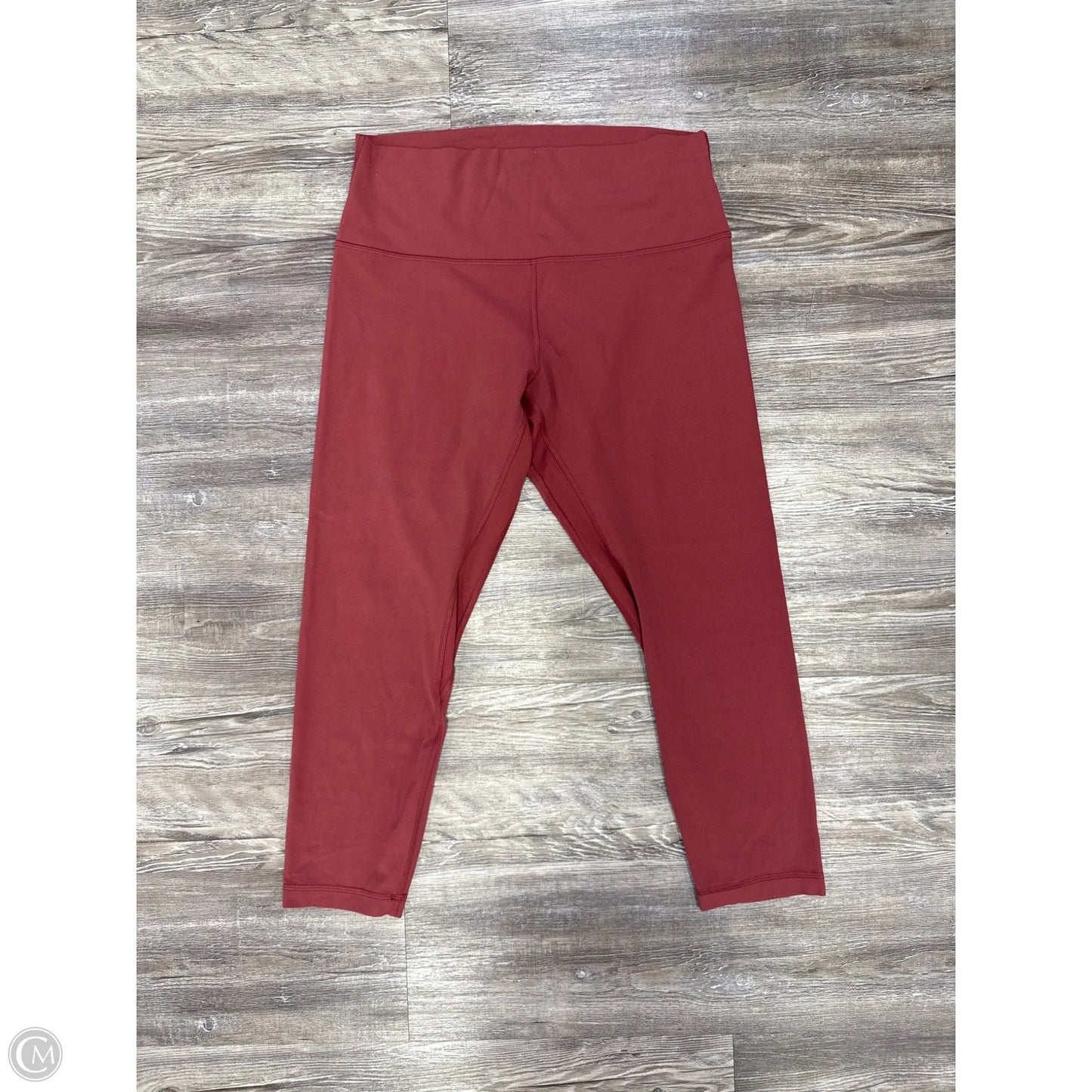 Athletic Leggings Capris By Lululemon In Red, Size: 12
