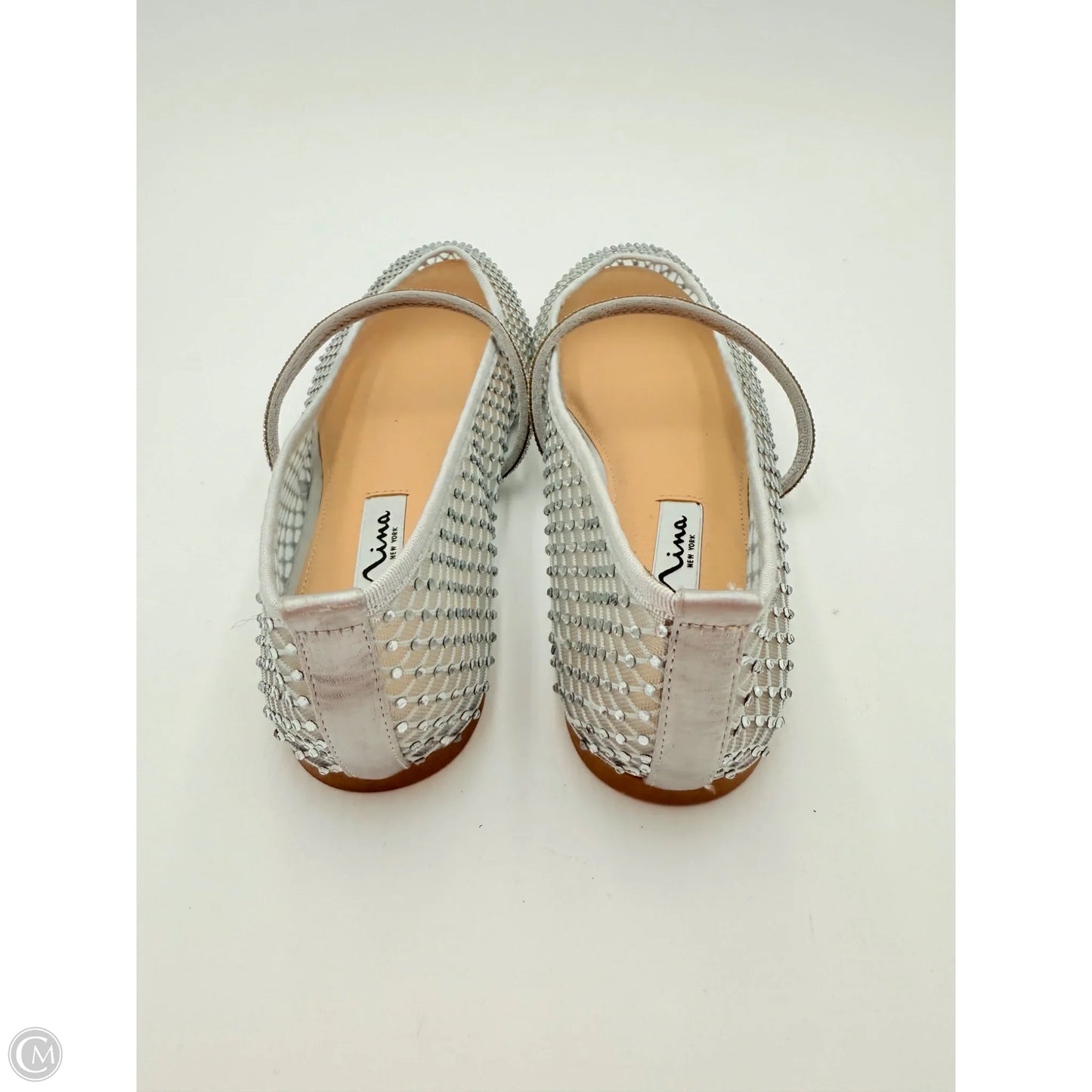 Shoes Flats By Nina In Silver, Size: 9.5