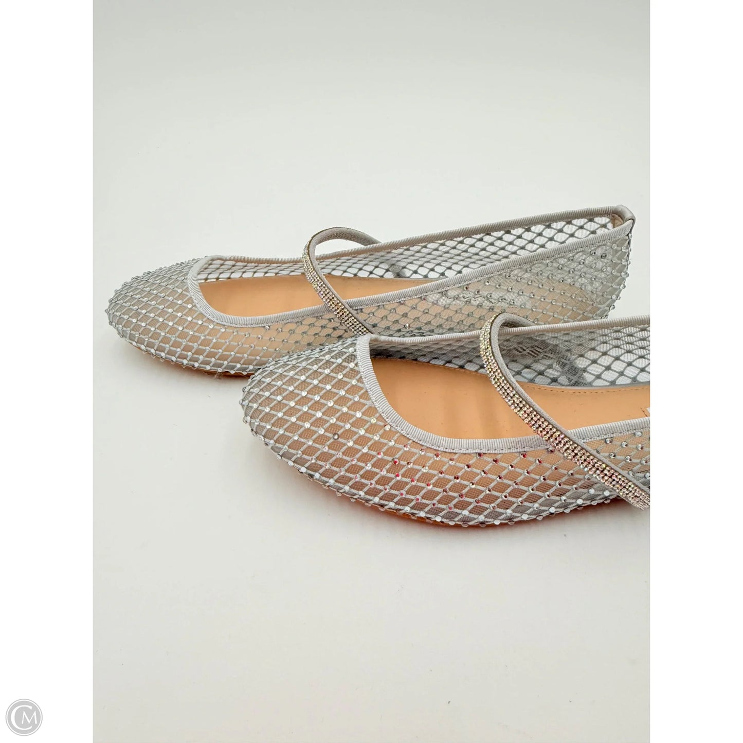 Shoes Flats By Nina In Silver, Size: 9.5