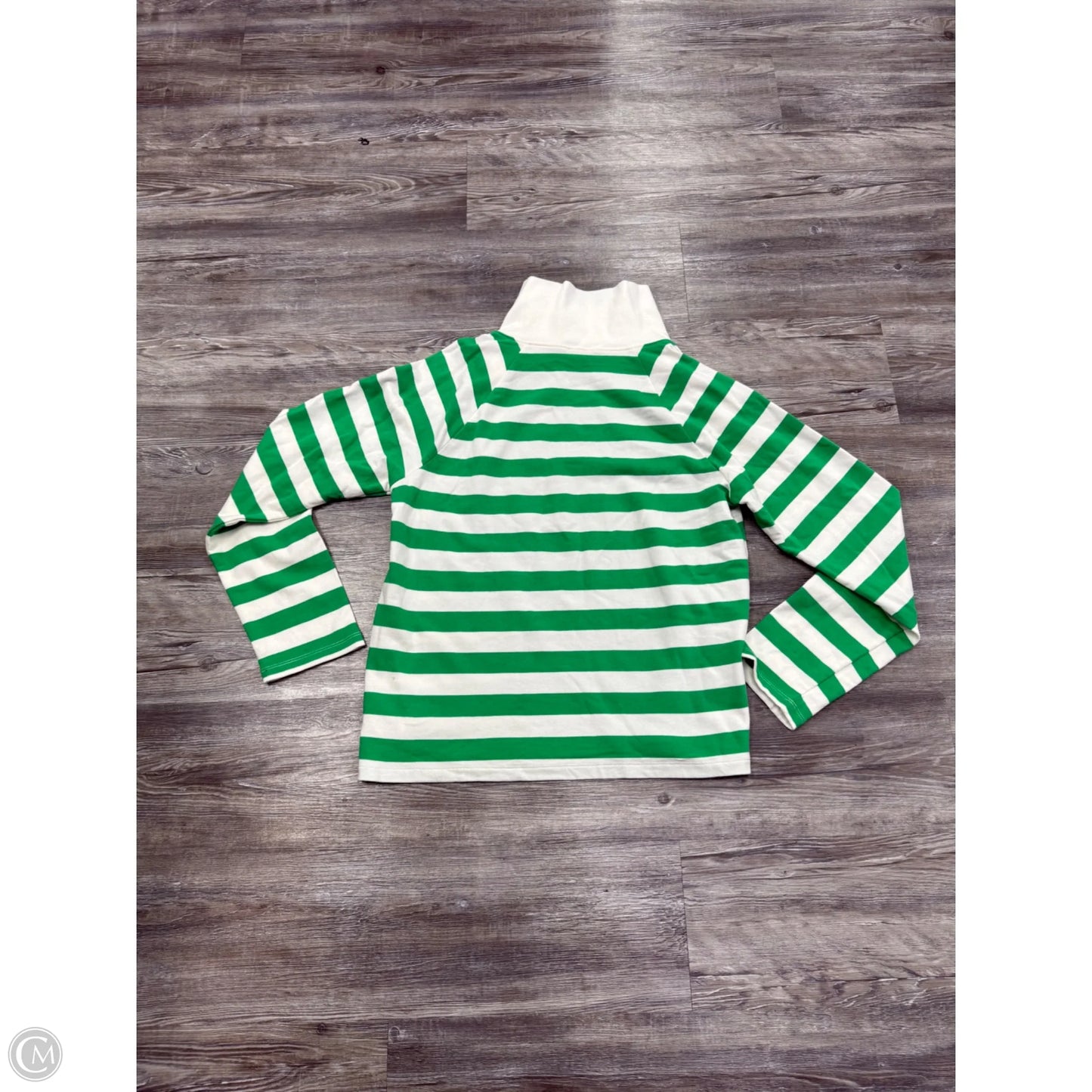 Sweater By J. Crew In Green & White, Size: M