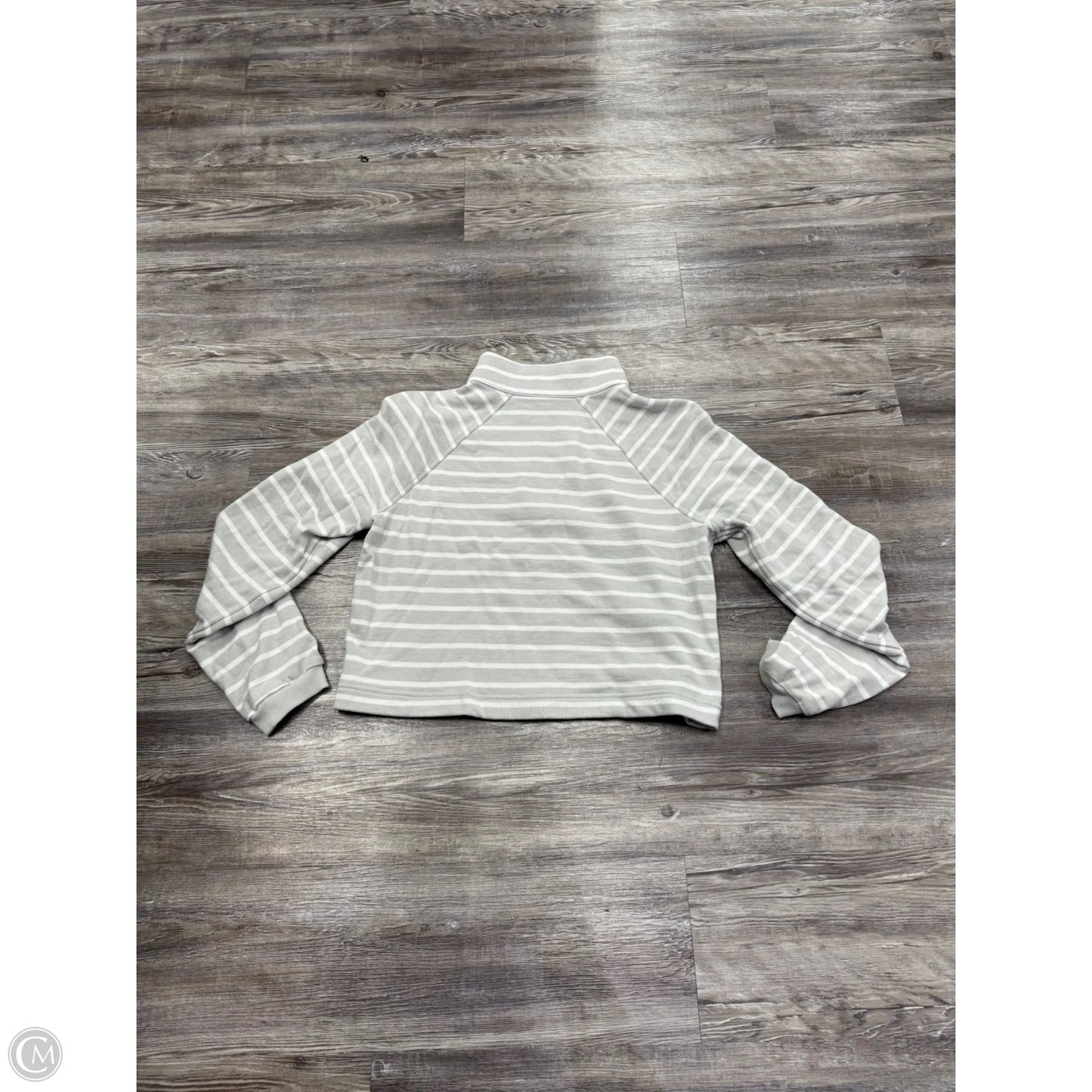 Athletic Sweatshirt Collar By Lululemon In Grey & White, Size: M
