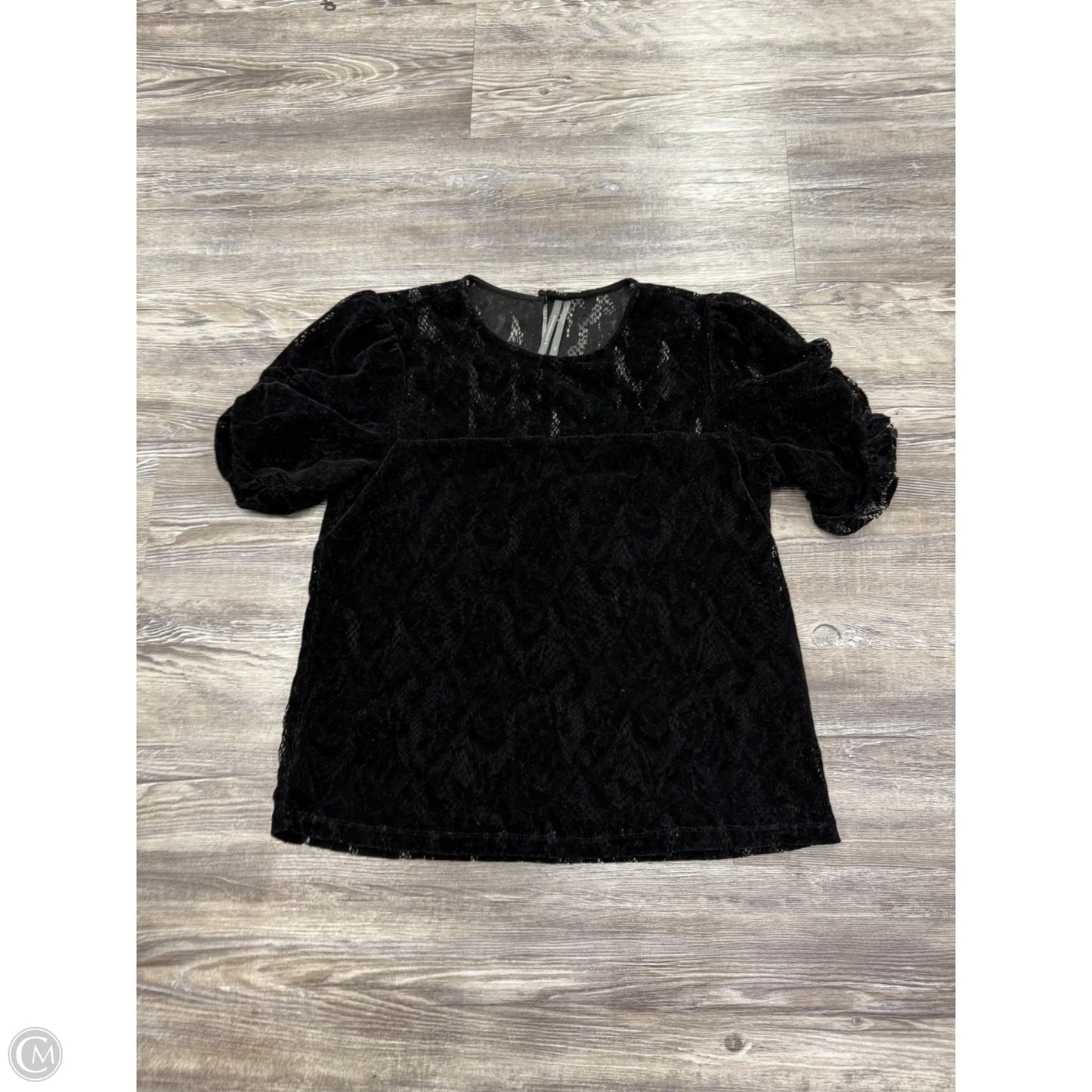 Top Short Sleeve By Anthropologie In Black, Size: Xs