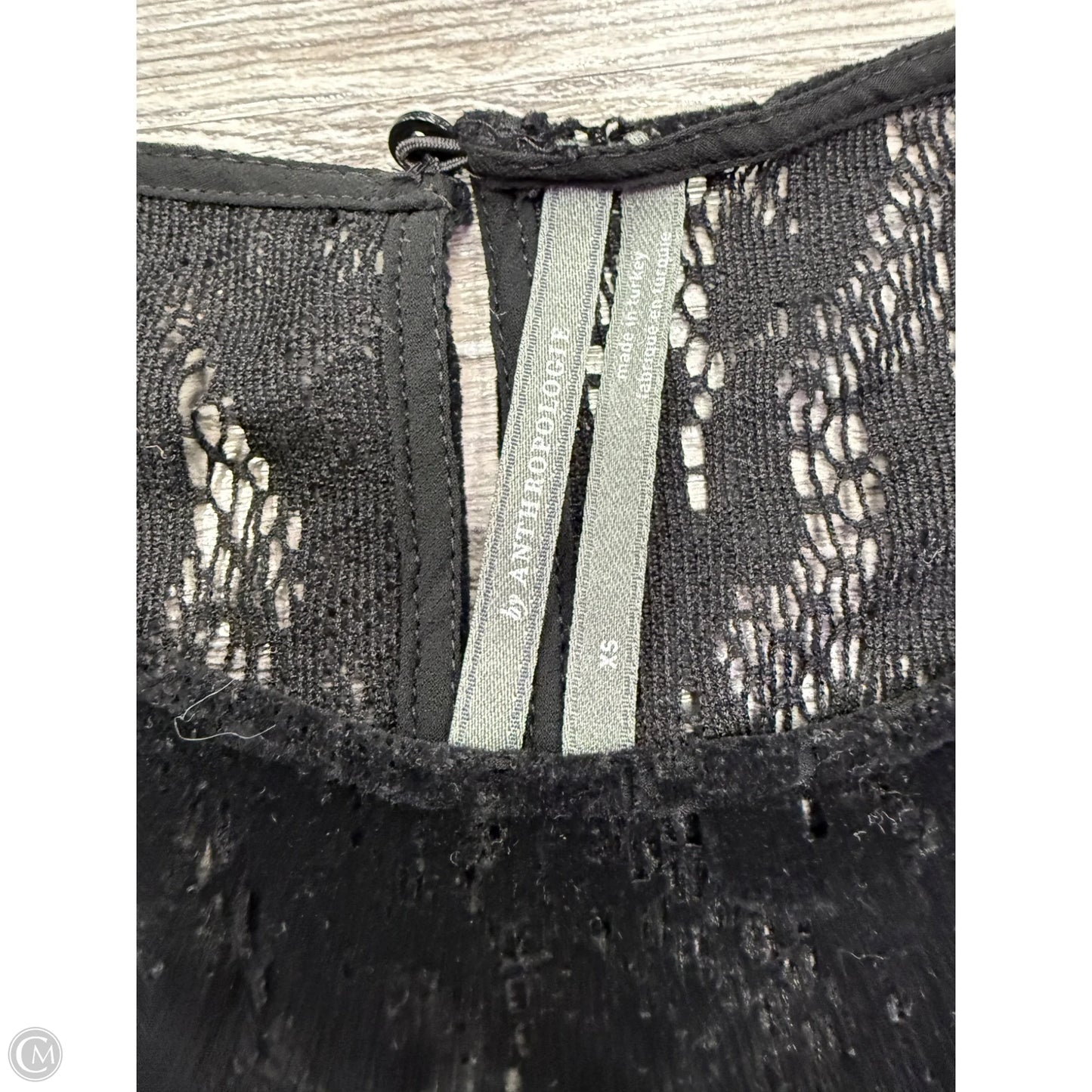 Top Short Sleeve By Anthropologie In Black, Size: Xs