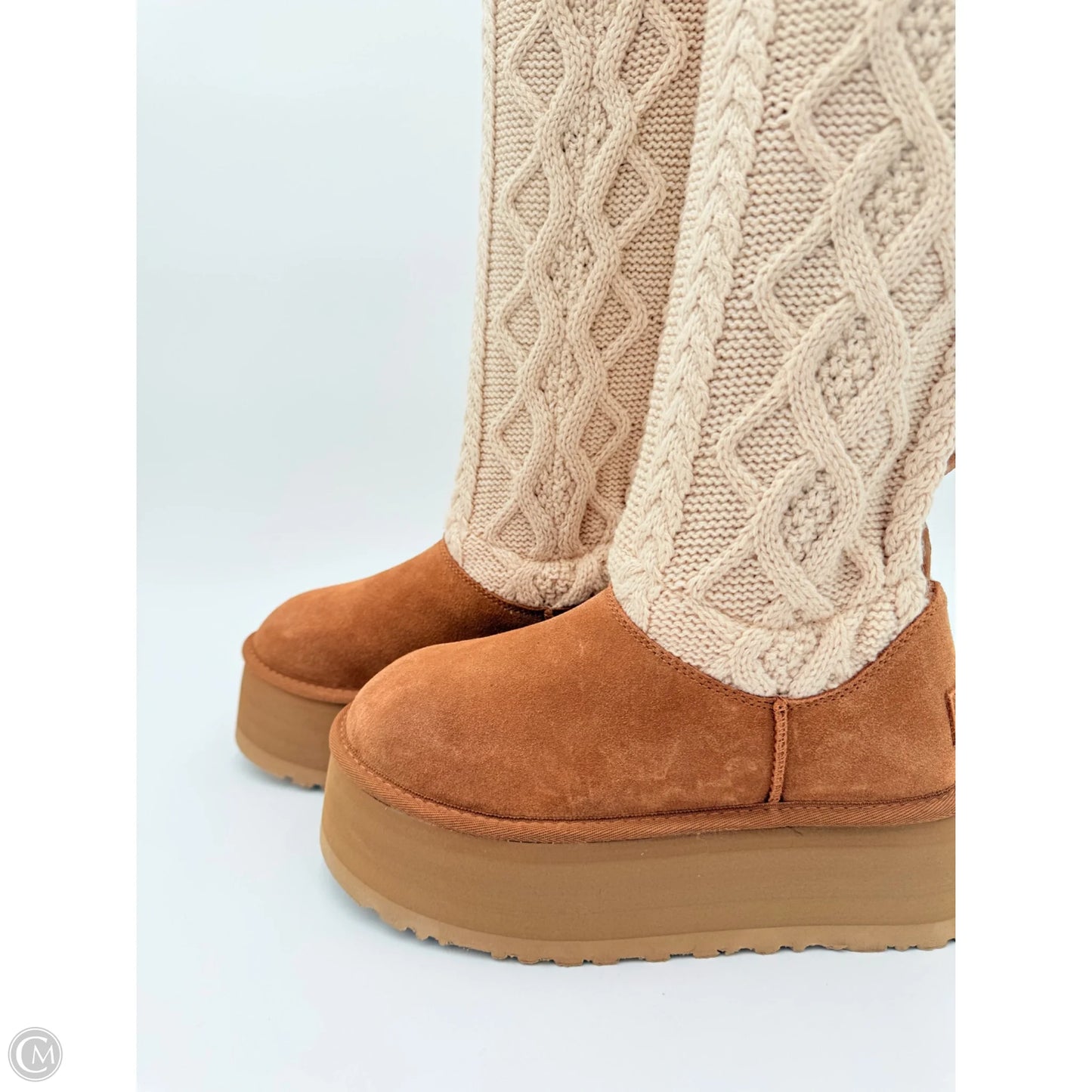 Boots Designer By Ugg In Red & Tan, Size: 7